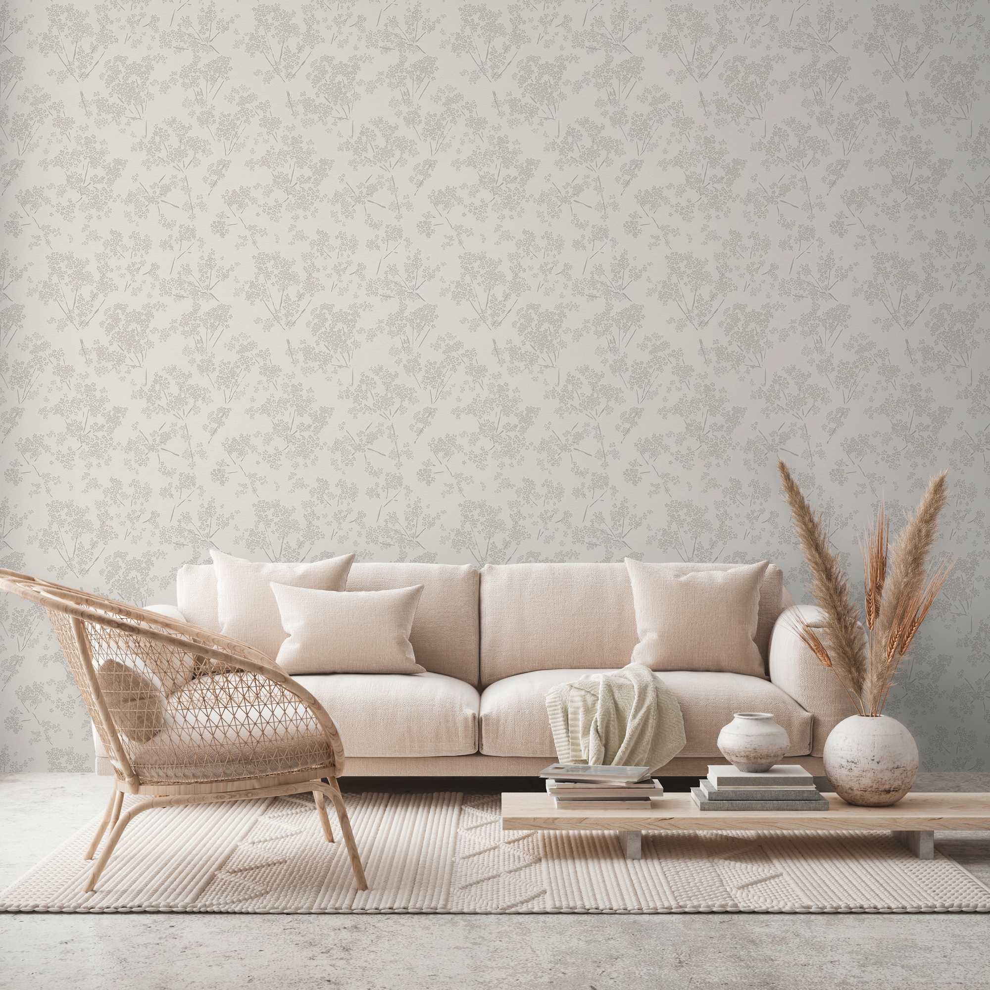 A.S. Création Vliestapete »Casual Living Blümchen-Tapete Mustertapete Floral Blumen«, matt, Vliestapete Blumentapete für Schlafzimmer Küche Wohnzimmer Blümchen