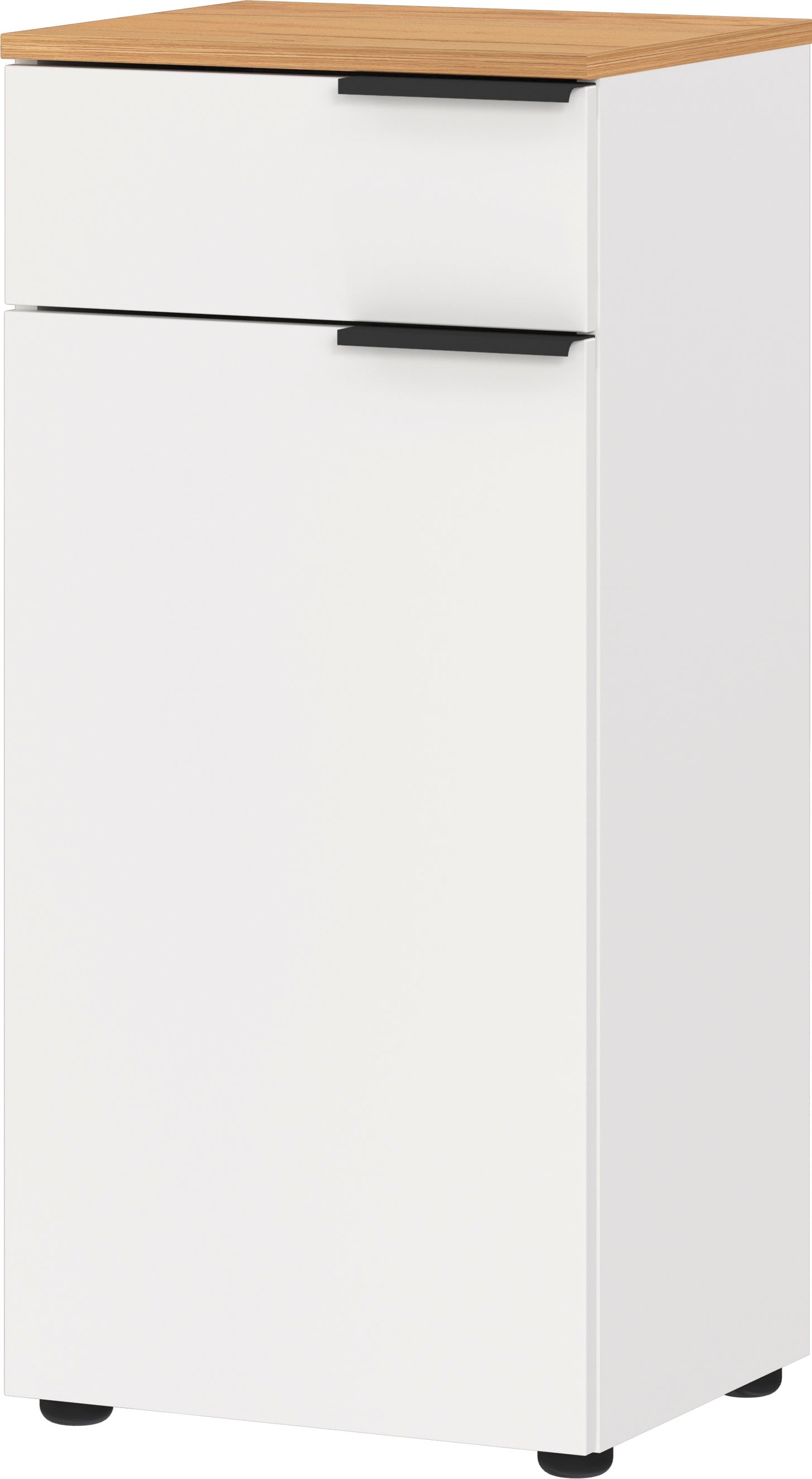 andas Badmöbel-Set »Majtum bestehend aus Waschbeckenunterschrank, Spiegel«, (4 St.), inkl. LED-Beleuchtung, Midi- und Unterschrank, Made in Germany