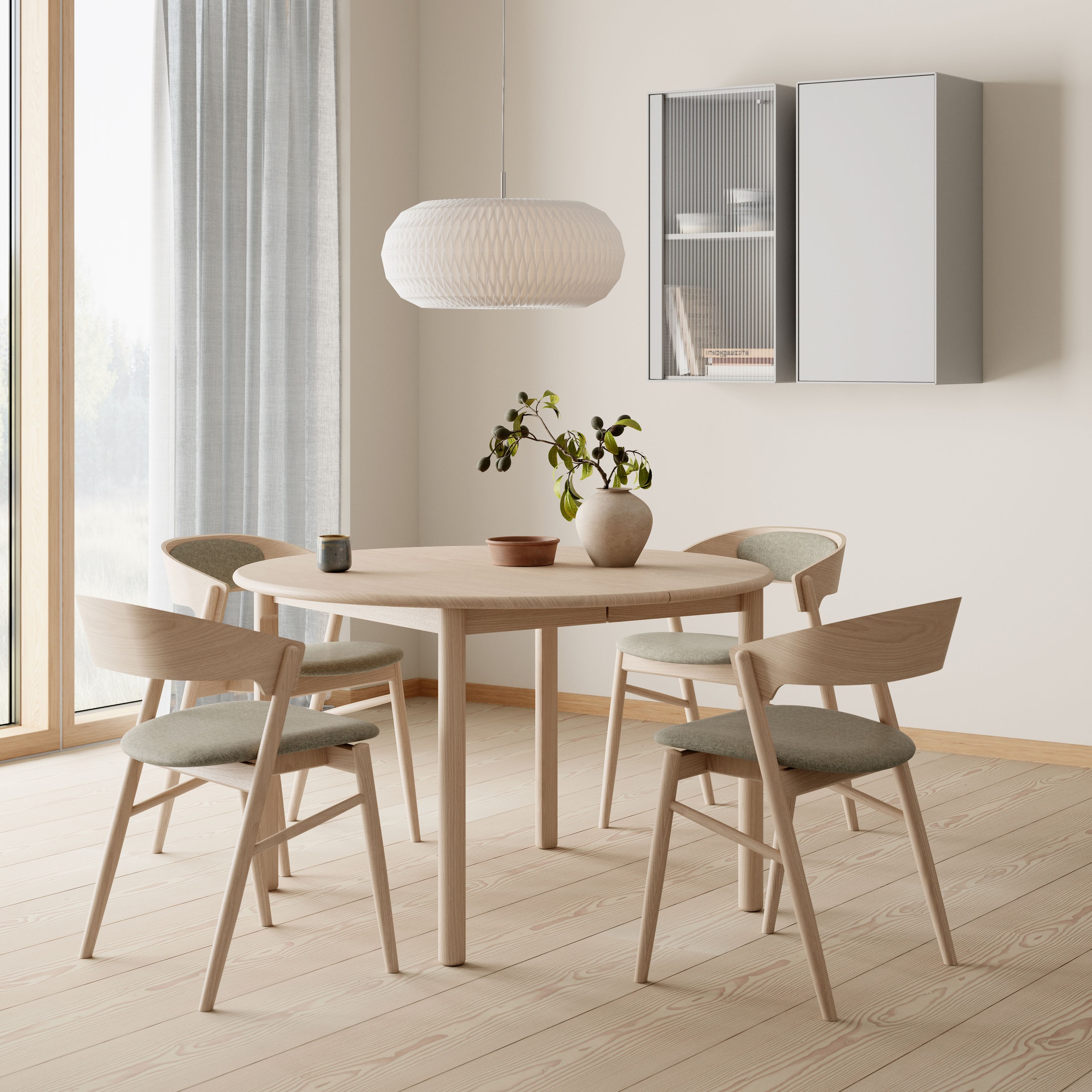 Hammel Furniture Esstisch »Findahl by Hammel Nohr Designtisch« Ø120 cm, aus massiven Eichenholz, mit Verlängerungsfunktion