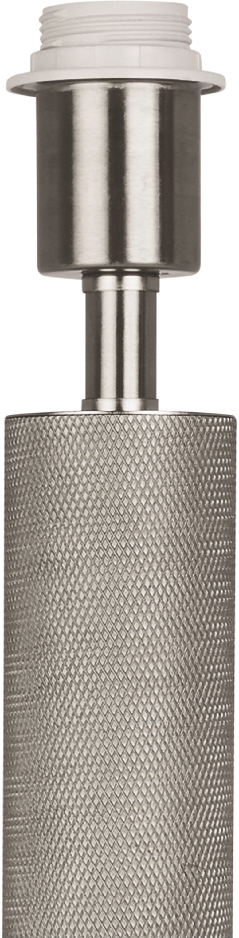 Searchlight Sockelleuchte »Nur Sockel - Londoner Tischlampe - Geraffeltes Silber« E27 1 Stk.