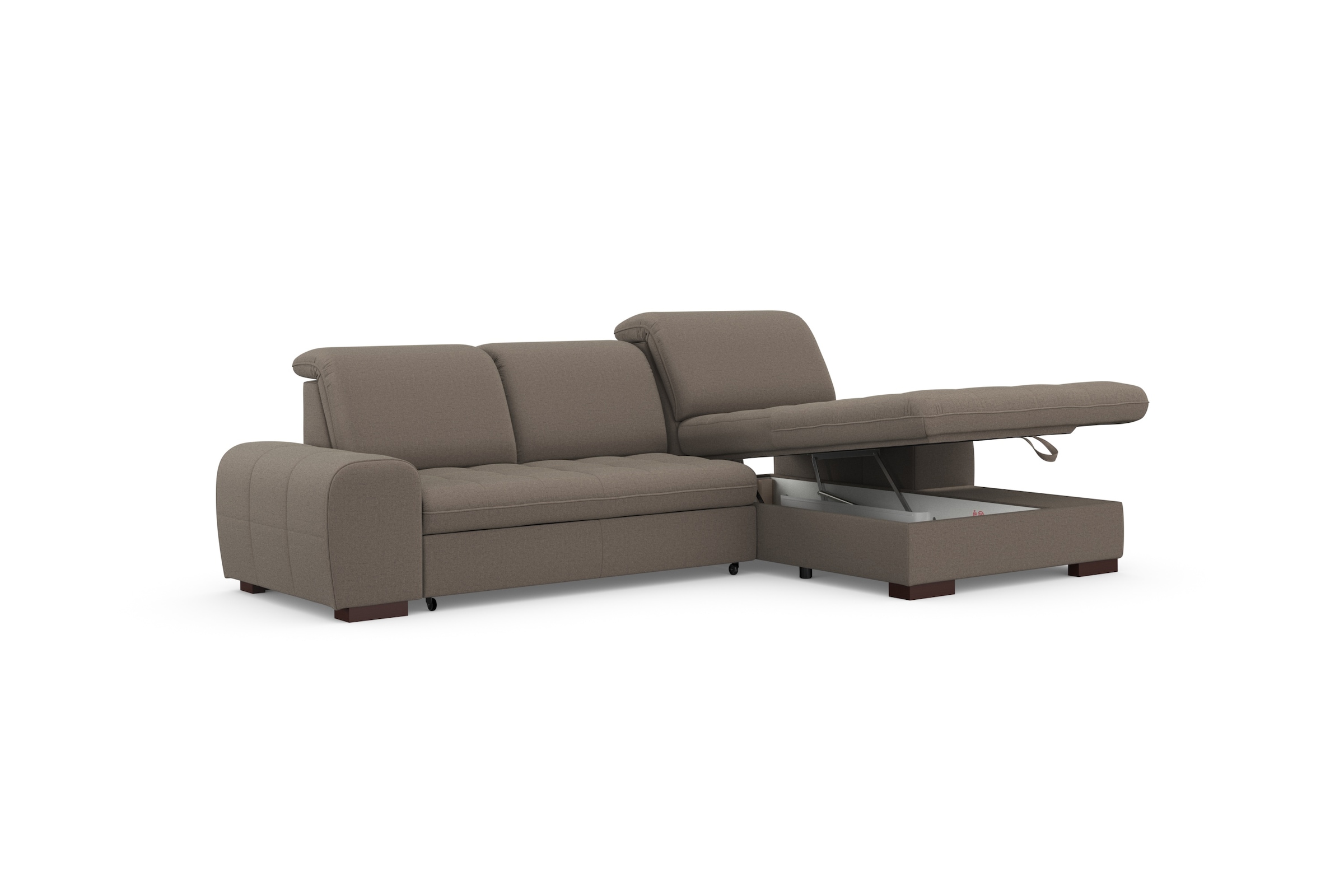 sit&more Ecksofa »Luxor L-Form«, wahlweise mit Bettfunktion, Bettkasten und Kopfteilverstellung