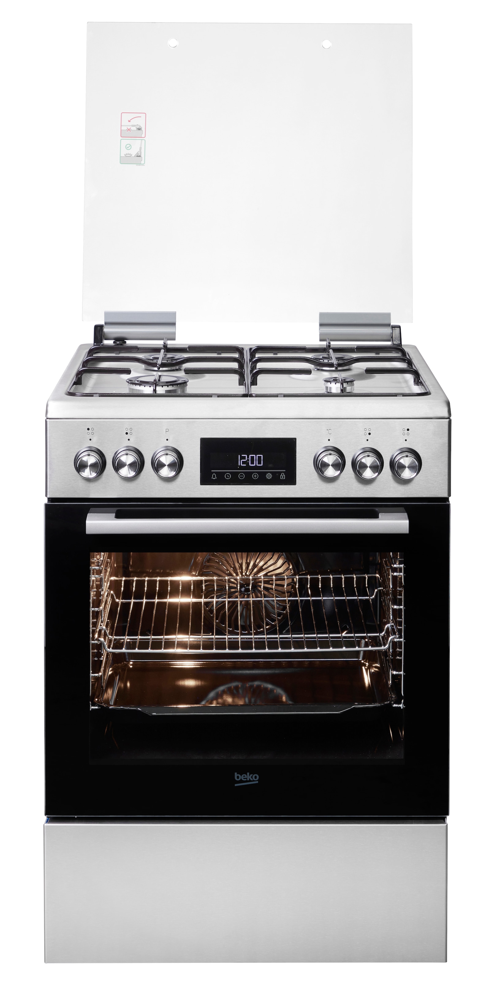 BEKO Gas-Standherd »FBM62320XDSL« mit Teleskopauszug nachrüstbar