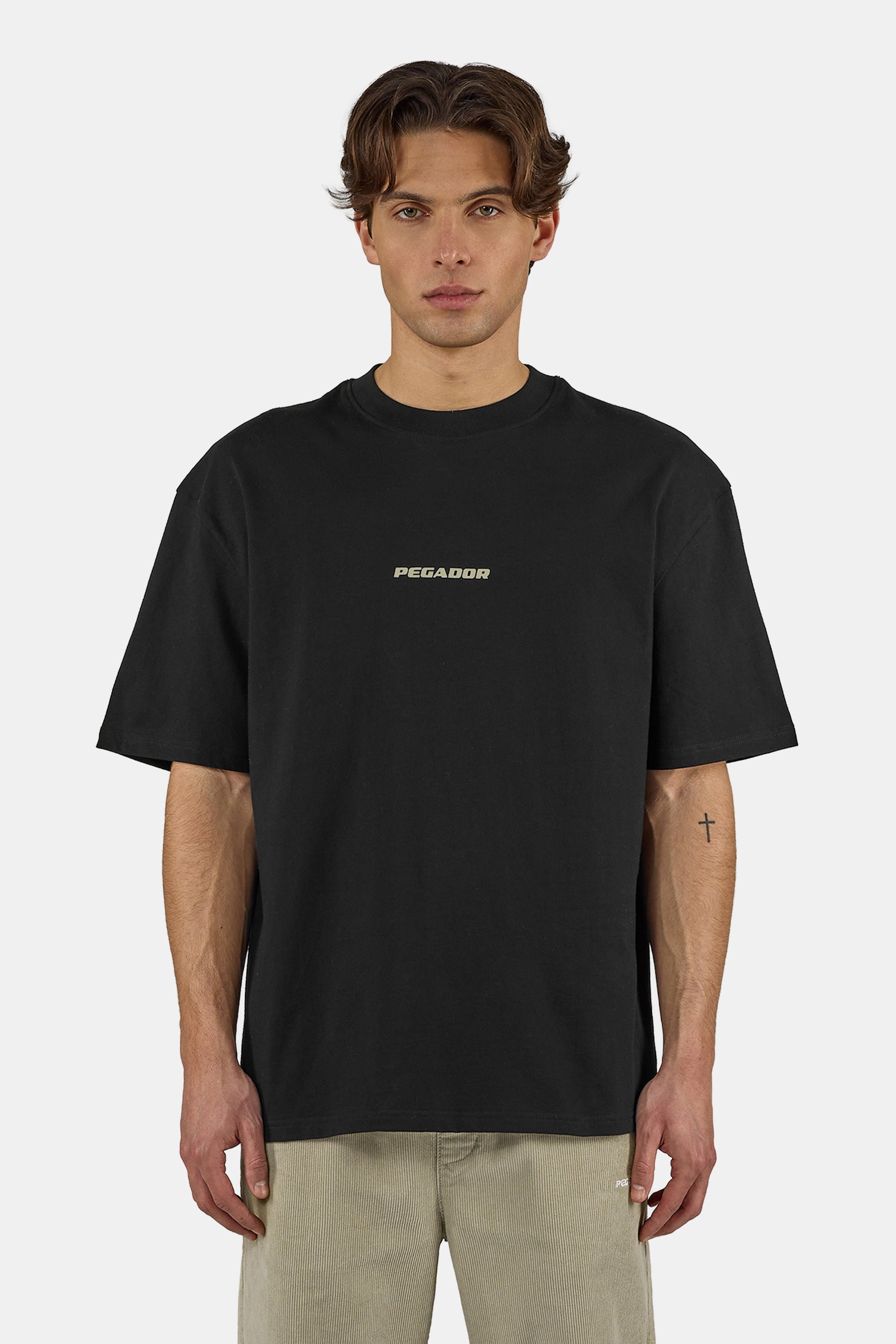PEGADOR Rundhalsshirt »COLNE LOGO OVERSIZED TEE« Baumwolle, oversize
