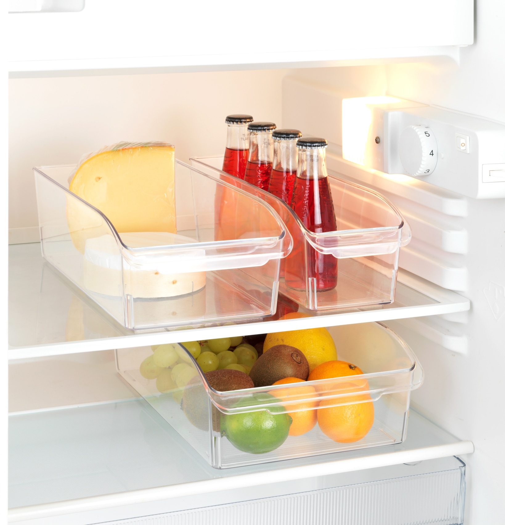 WENKO Aufbewahrungssystem »Kühlschrank-Organizer-Set«, (Set, 3 tlg.), Boxen für Vorräte & Lebensmittel, für Kühlschrank & Vorratsschrank