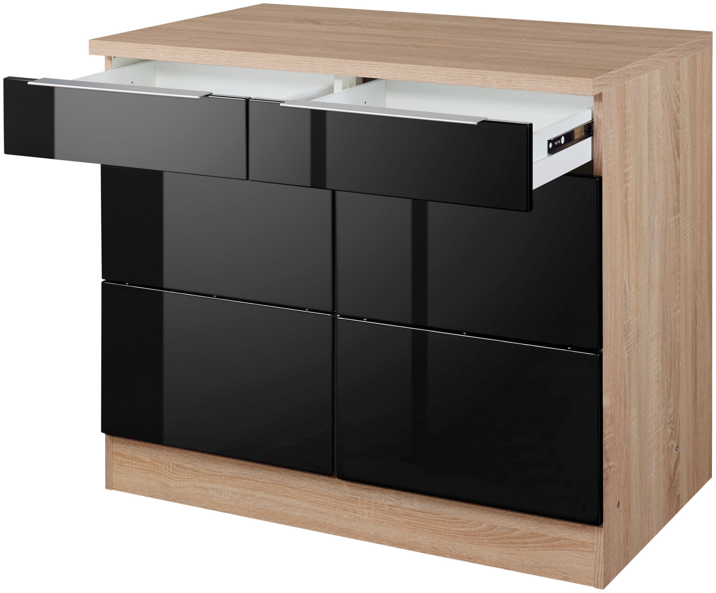 KOCHSTATION Unterschrank »KS-Brindisi«, 100 cm breit, viel Stauraum