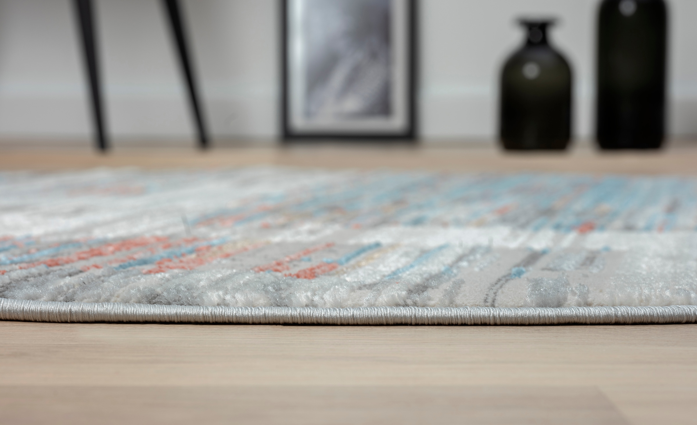 my home Teppich »Ziven«, rund, 8 mm Höhe, Kurzflor, modernes Design, pflegeleicht, Wohnzimmer