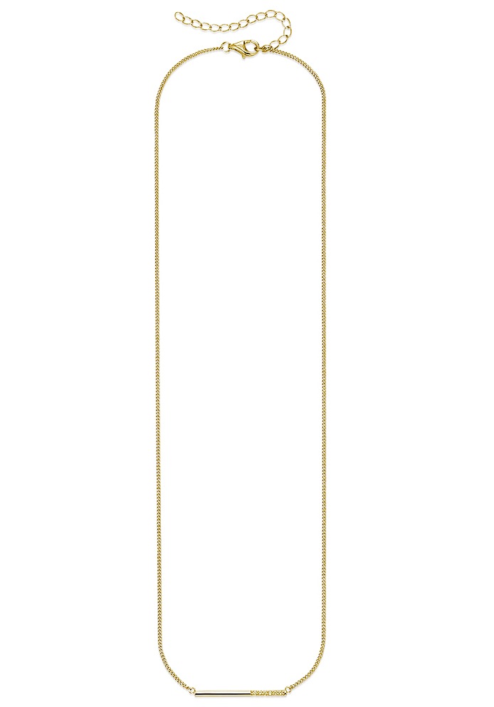 HECHTER PARIS Kette mit Anhänger »Schmuck Geschenk Silber 925 Halsschmuck Halskette Stäbchen«, mit Topas
