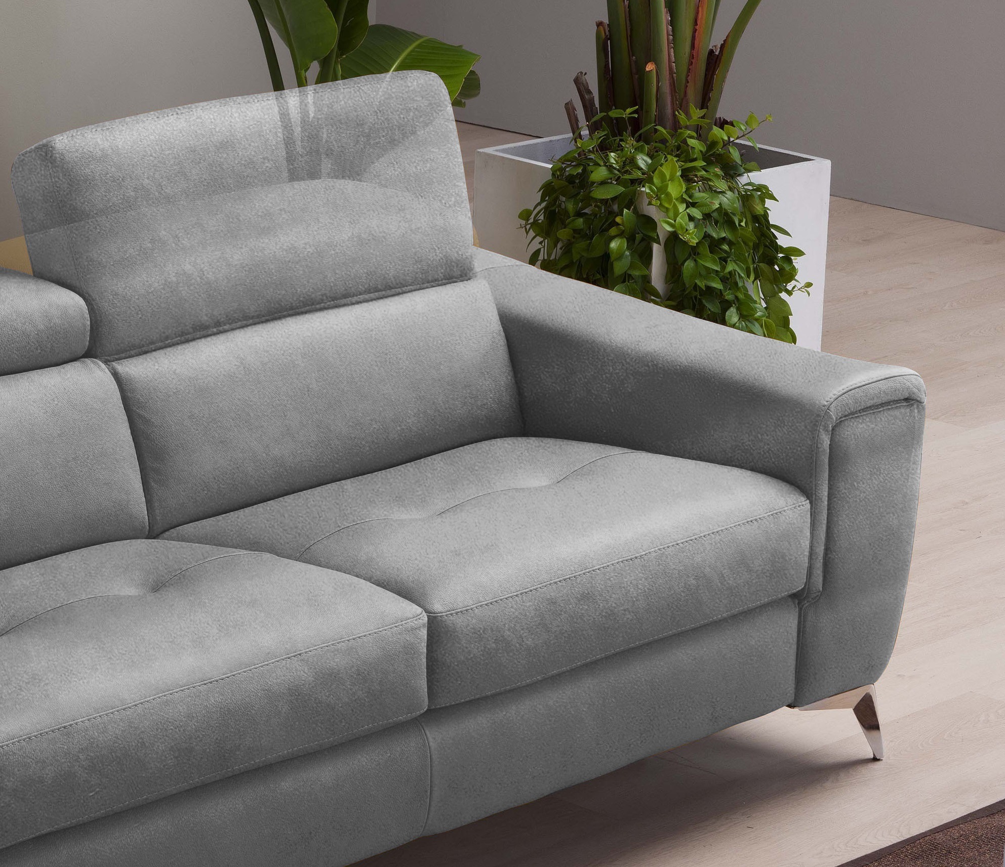 Egoitaliano Schlafsofa »Francine, Designsofa, Loungesofa mit Dauerschlaffunktion, Bettfunktion«, hochwertiger Metallbettrahmen & Matratze, Kopfteil manuell verstellbar
