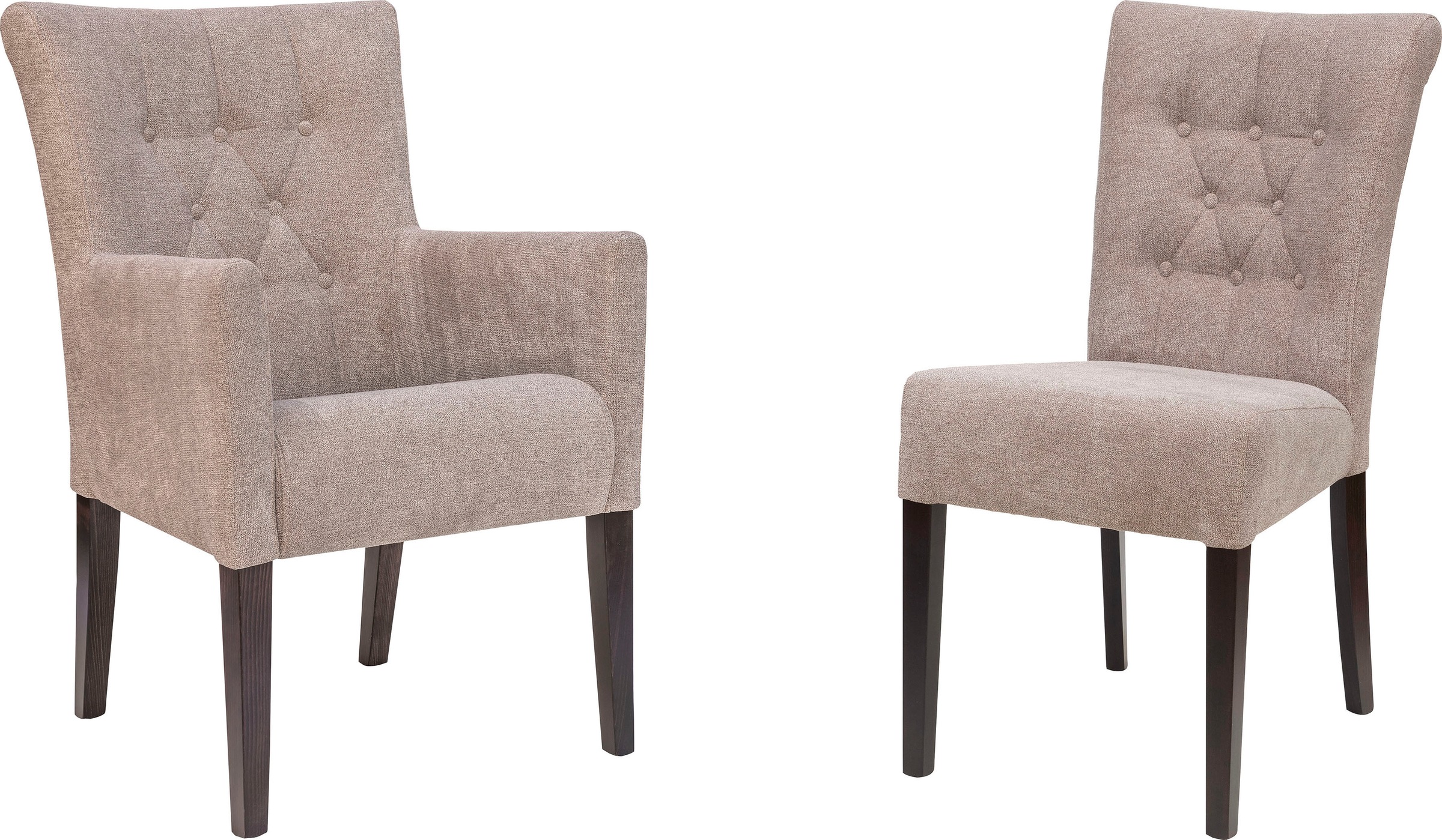 Home affaire Esszimmerstuhl »Queen BESTSELLER«, (Set), 4 St., Feinstruktur, Polsterstuhl mit Knopfheftung, 2er, 4er oder 6er Set