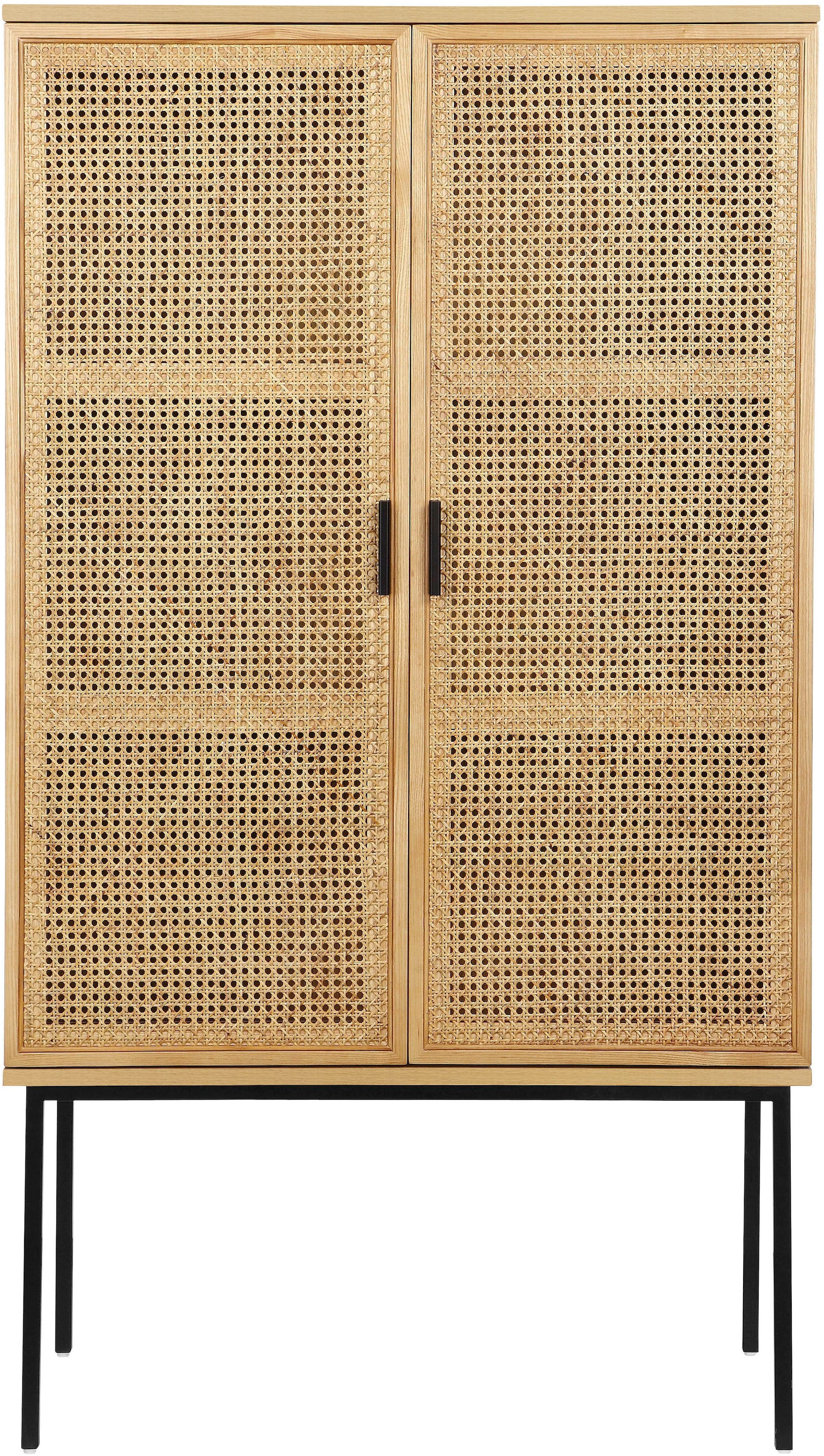 INOSIGN Highboard »Keylea« Eschenholz-Details, robustem Metallgestell, FSC-zertifiziertem Holz