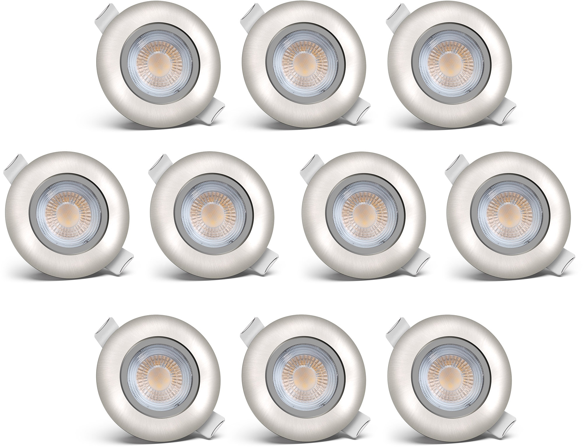 LED B.K.Licht inkl.5W Einbauspots Einbauleuchte 10 Spots Deckenleuchten Raten kaufen 450lm LED »Volantis«, Einbaustrahler flammig-flammig, SET auf