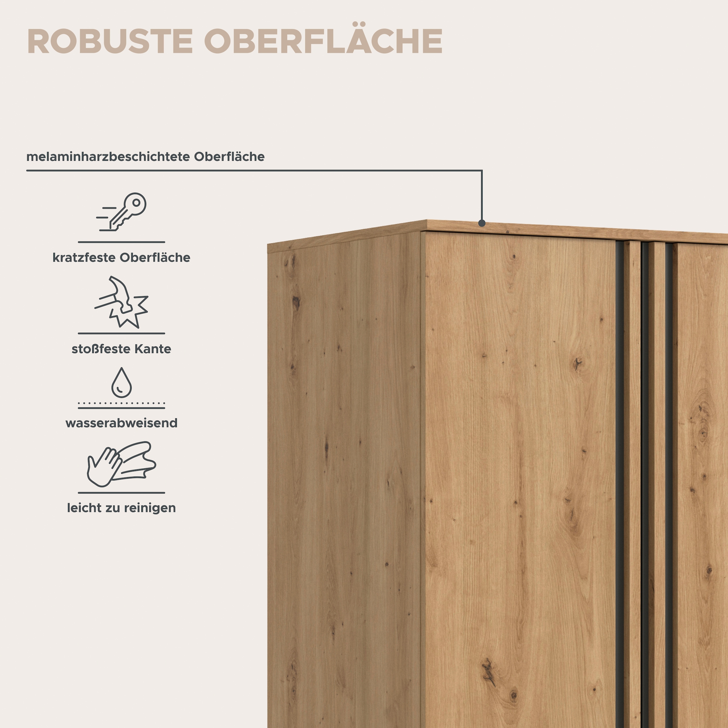 Home affaire Schrank-Set »ALVA, in den Breiten 160 & 240 cm, Paneeloptik, Schlafzimmerschrank« wähle den beste Schrank Kombination, individuell platzierbar, 