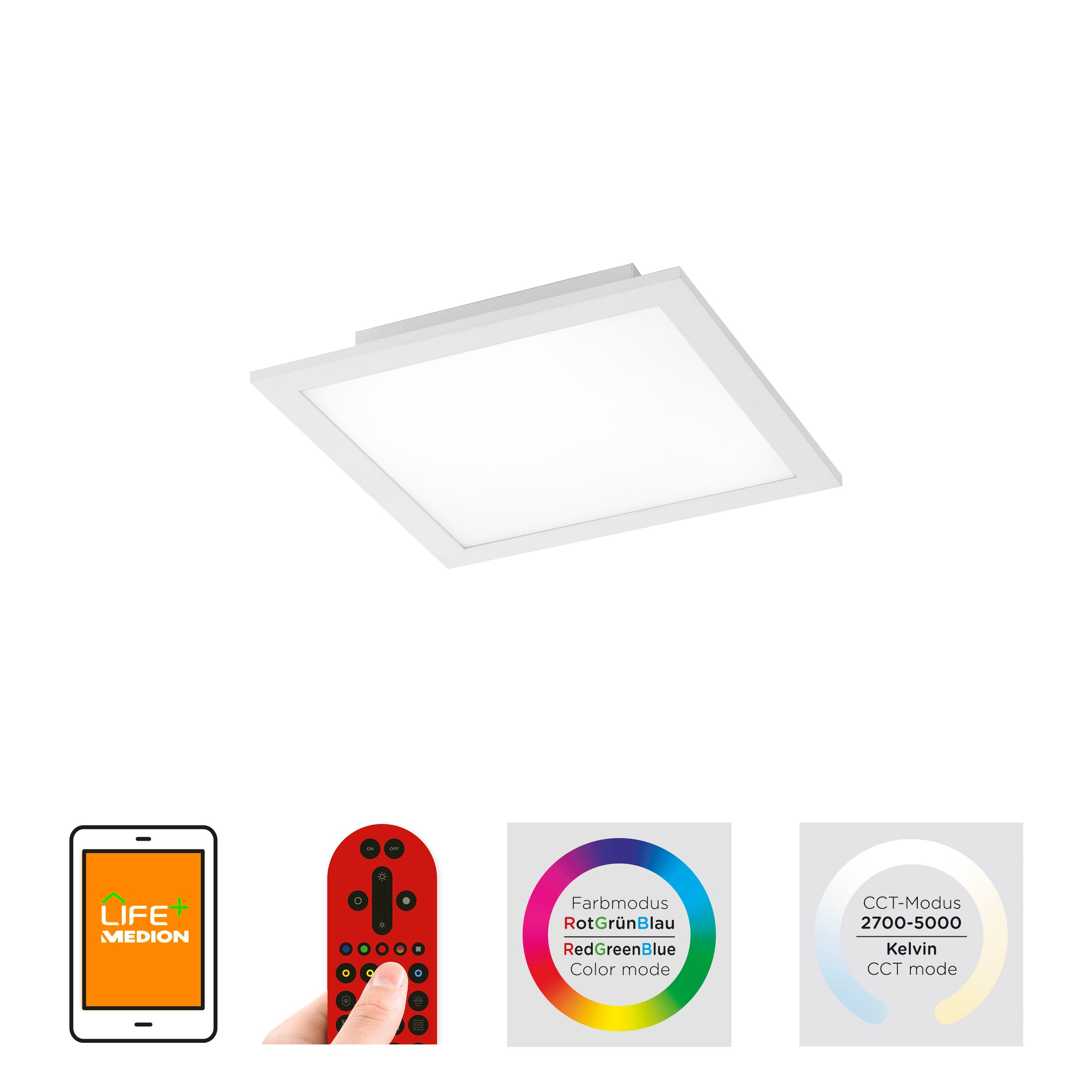 JUST LIGHT Deckenleuchte »Ls-FLAT«, 1 flammig, Leuchtmittel LED-Board   LED günstig online kaufen
