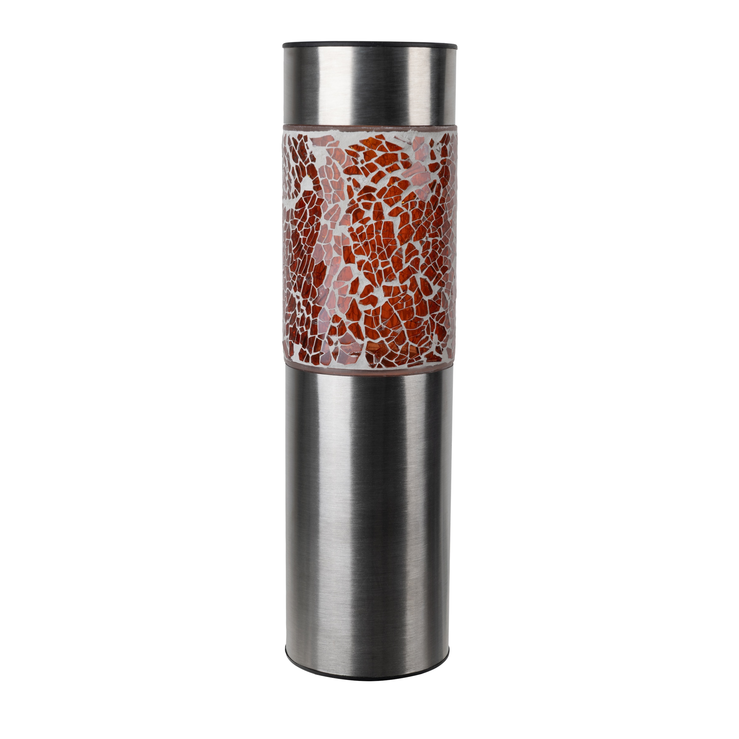 näve LED Solarleuchte »Havanna« LED-Modul 1 Stk. Warmweiß 4er-Set Dekoerdspieß grau, Glaseinsatz 2x grün, 2x orange, H: 33,5 cm