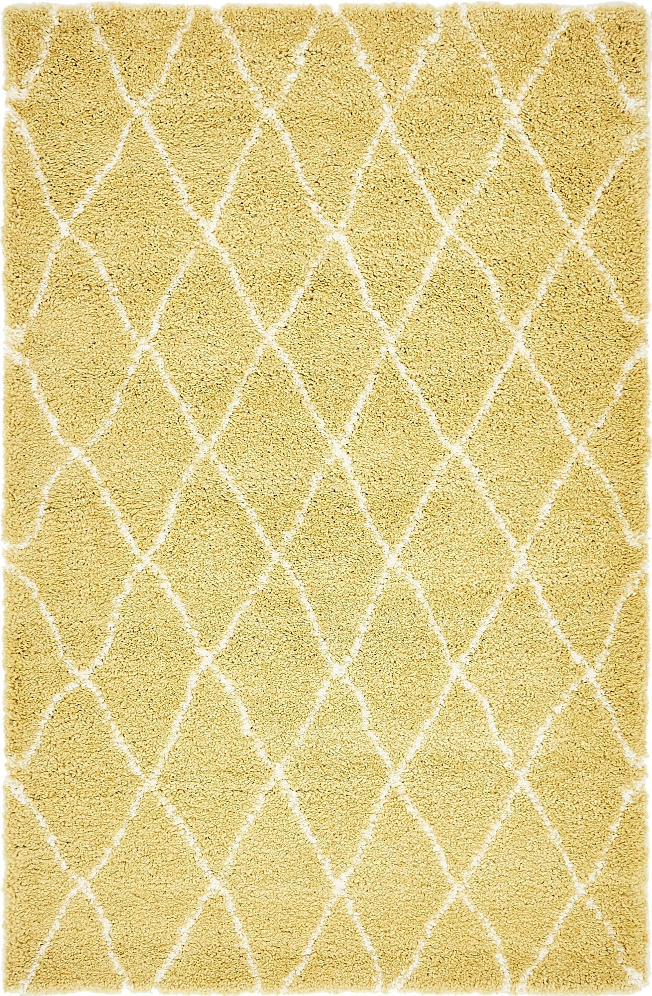 Myflair Möbel & Accessoires Hochflor-Teppich »Temara Shag, LAGERRÄUMUNG!«, rechteckig, 51 mm Höhe, gewebt, Rauten Design, weich & kuschelig