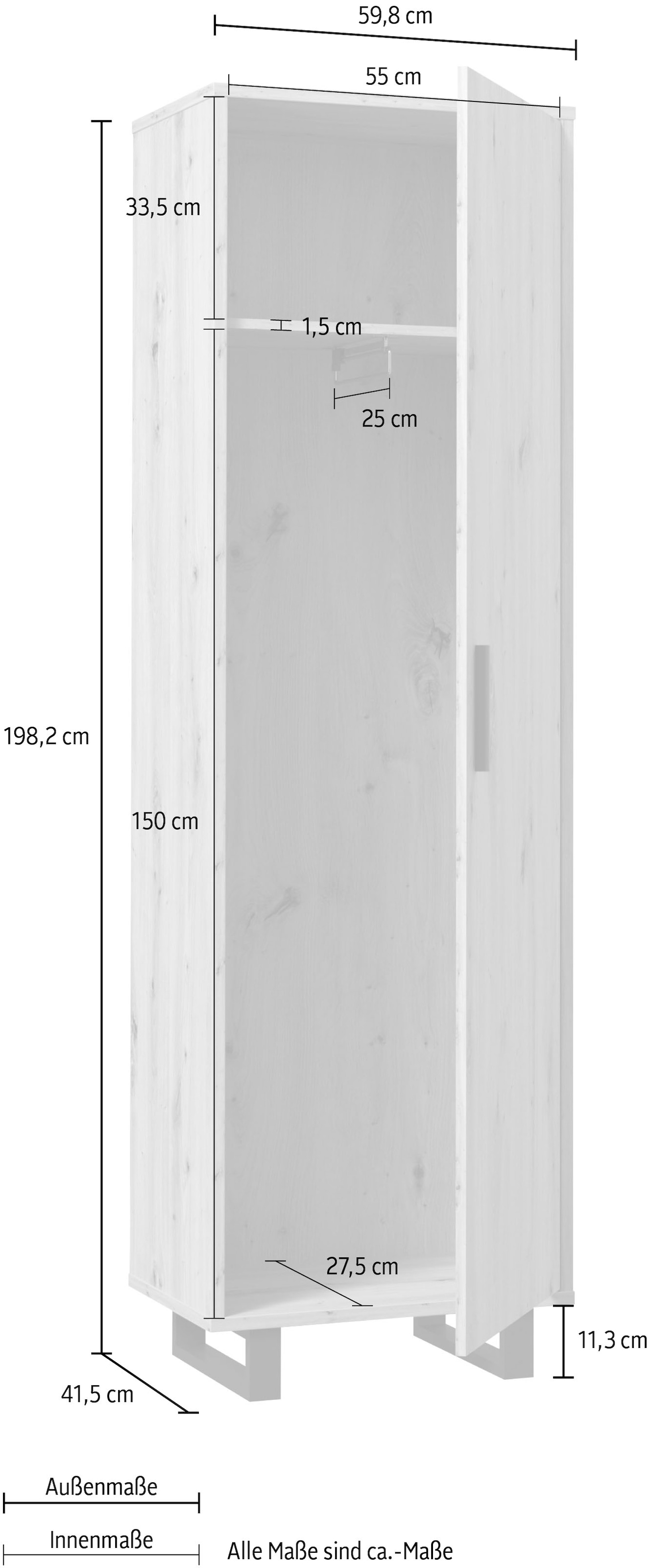 FORTE Garderobenschrank »Maracay«, Höhe 198 cm