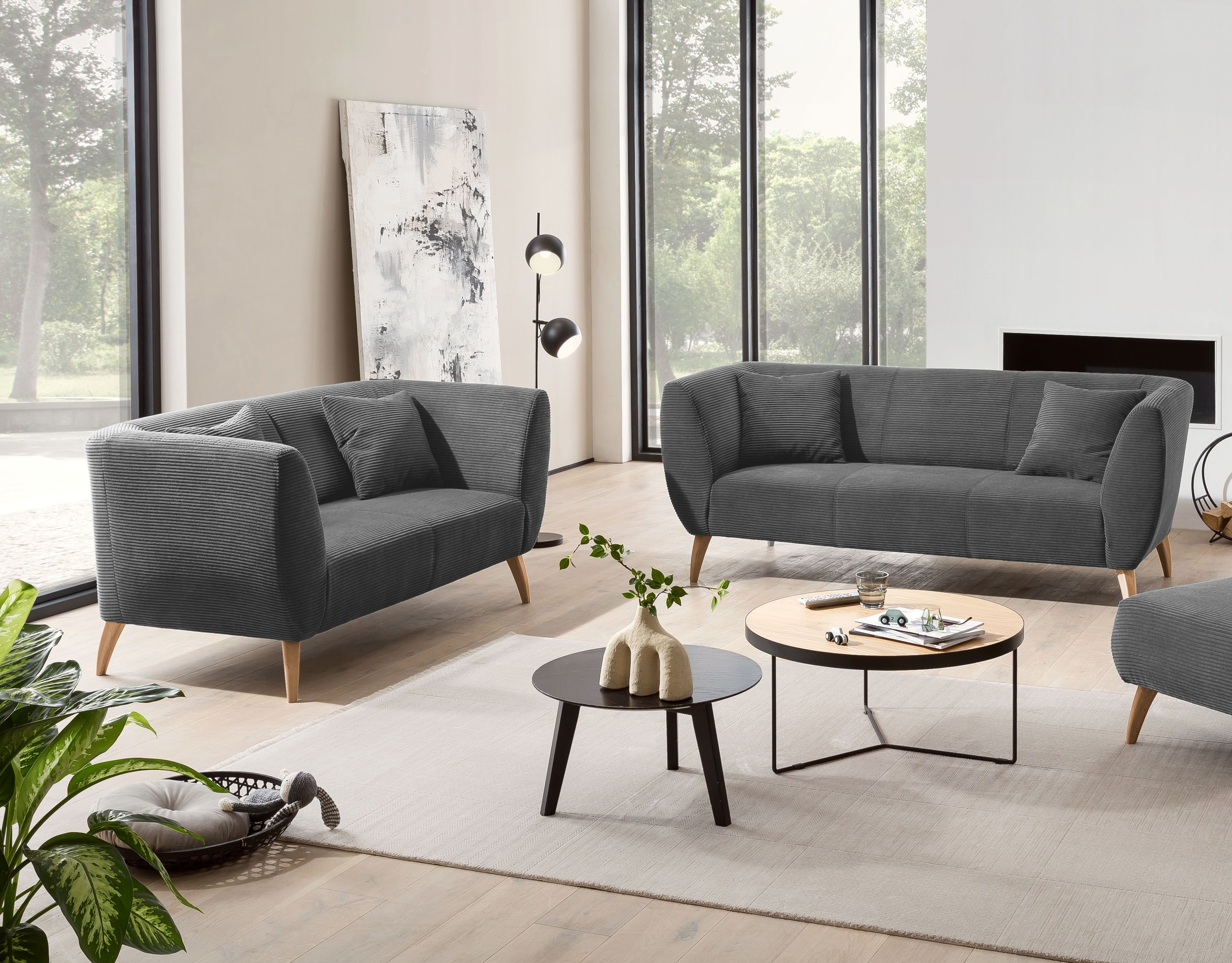 INOSIGN Polstergarnitur »Colori«, (Set, 2 tlg., 3-Sitzer und 2-Sitzer), auc günstig online kaufen
