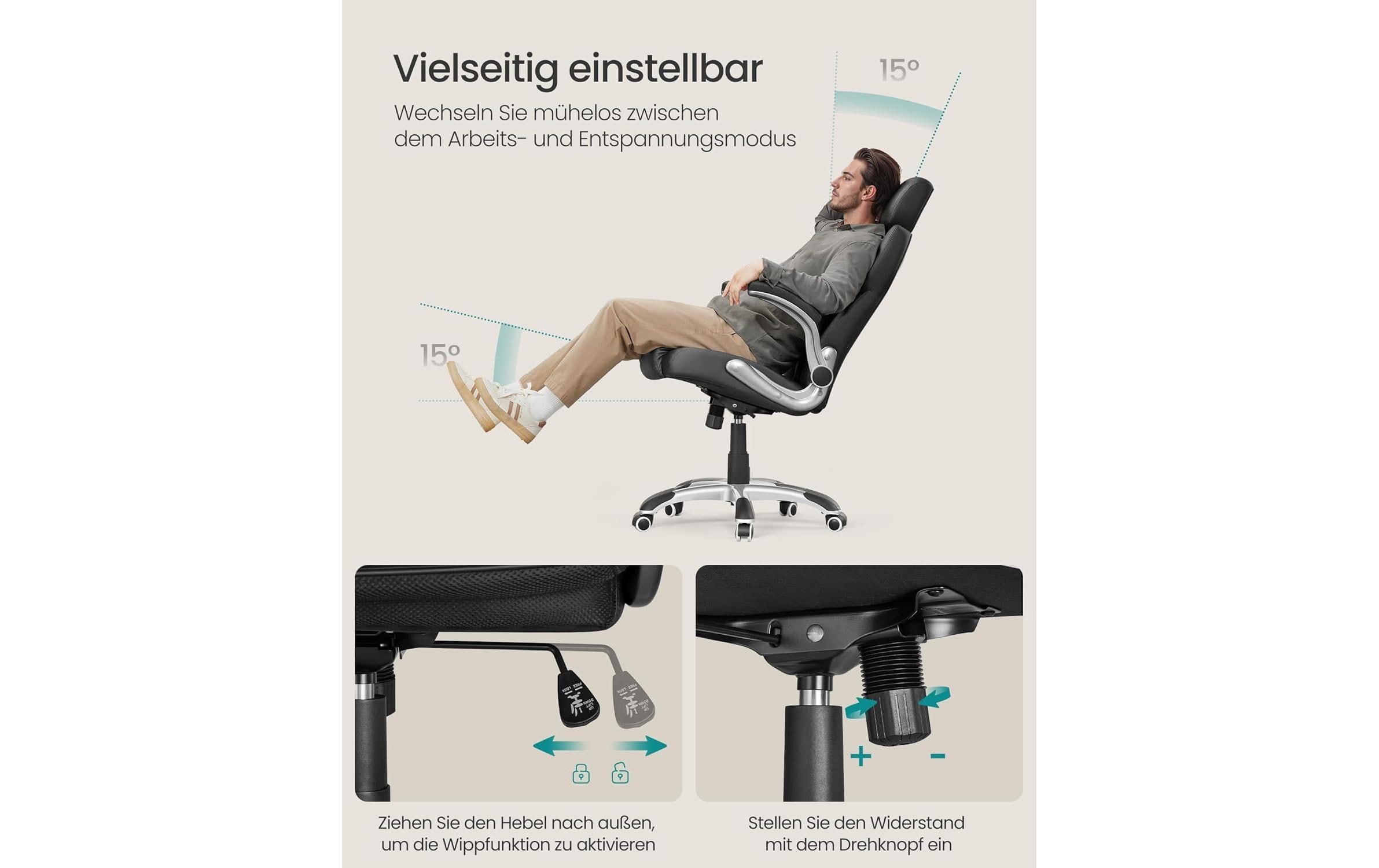SONGMICS Bürostuhl »mit Armlehnen« ()