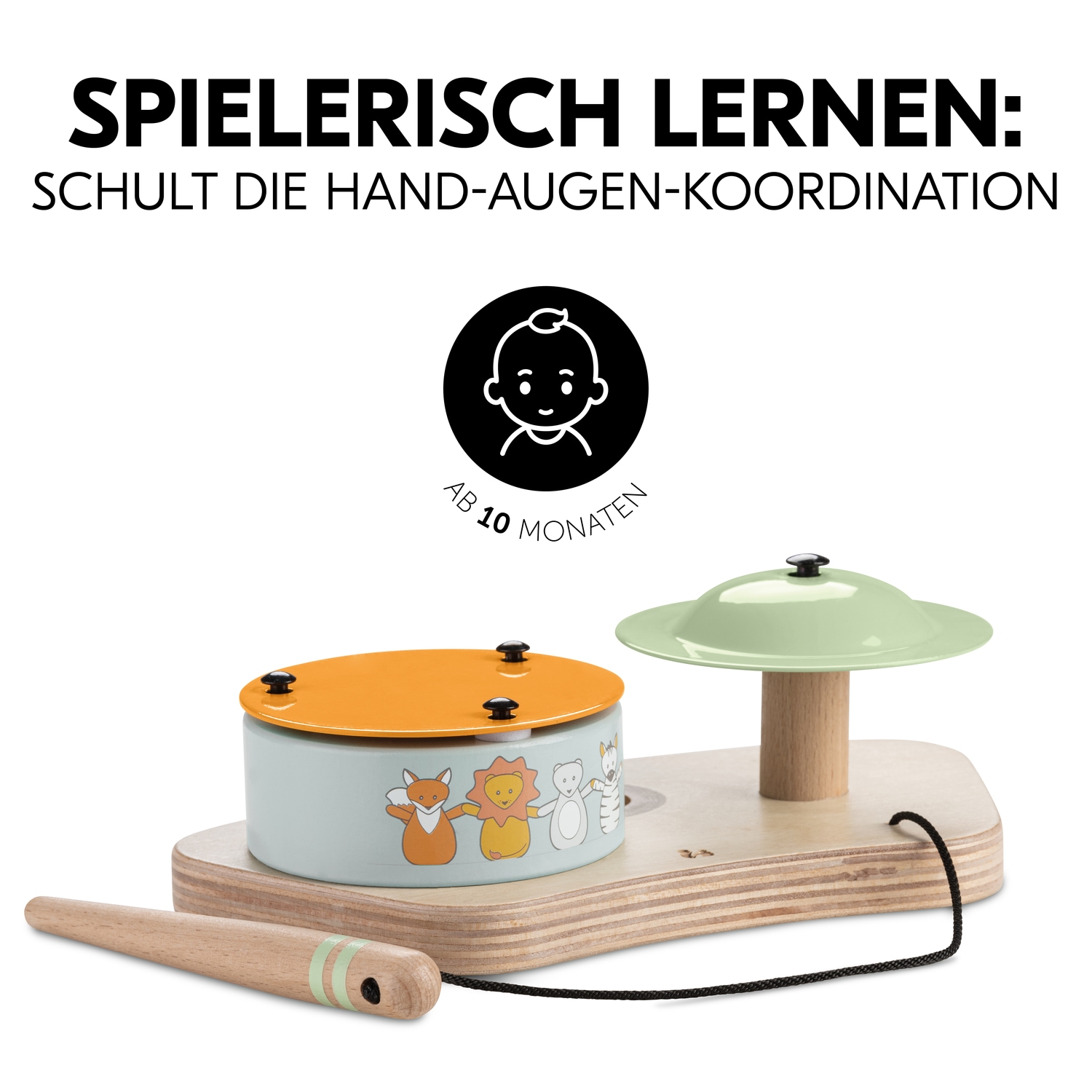 Hauck Spielzeug-Musikinstrument »Play Drums S, hauck Animals«, für Hauck Play Tray; FSC® - schützt Wald - weltweit