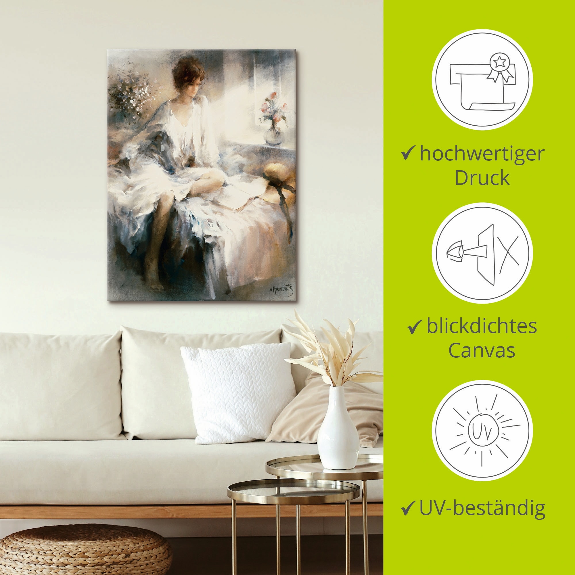 Artland Wandbild »Meditation«, Frau, (1 St.), als Leinwandbild, Poster in verschied. Größen