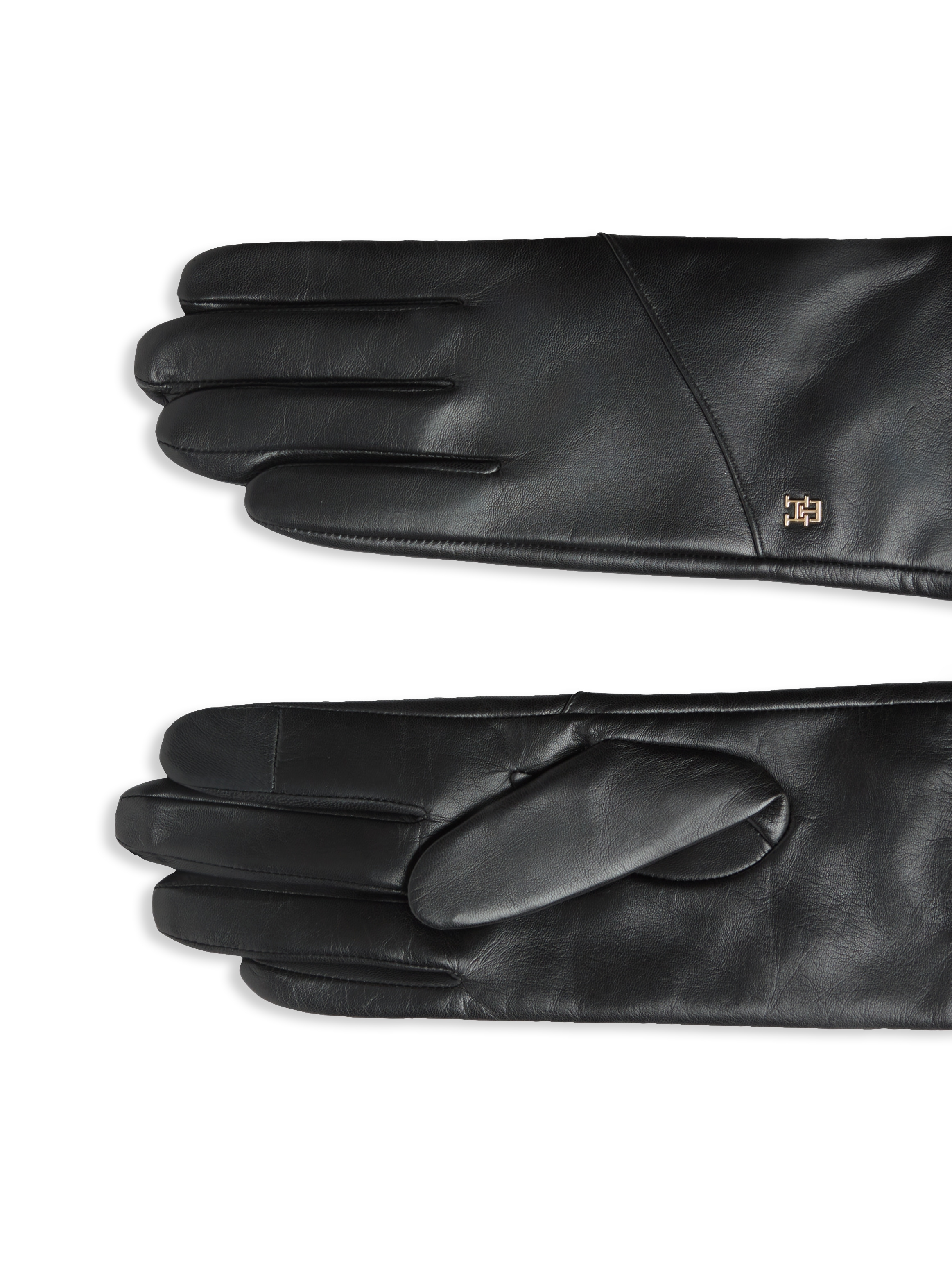 Tommy Hilfiger Lederhandschuhe »ELEVATED CHIC LEATHER GLOVES« Regular fit mit Markenlogo
