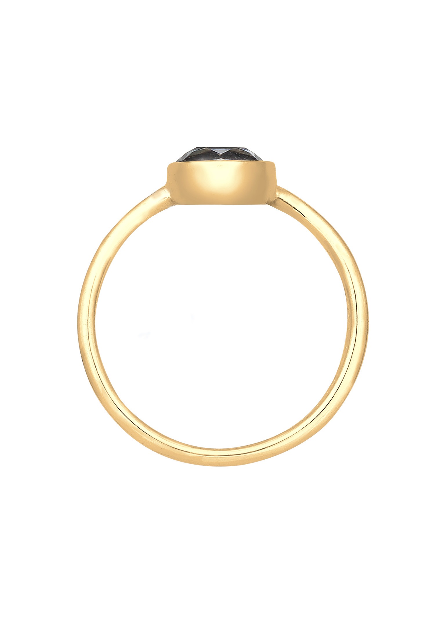 Elli Verlobungsring »Oval Glas Kristalle Grau 925 Sterling Silber«