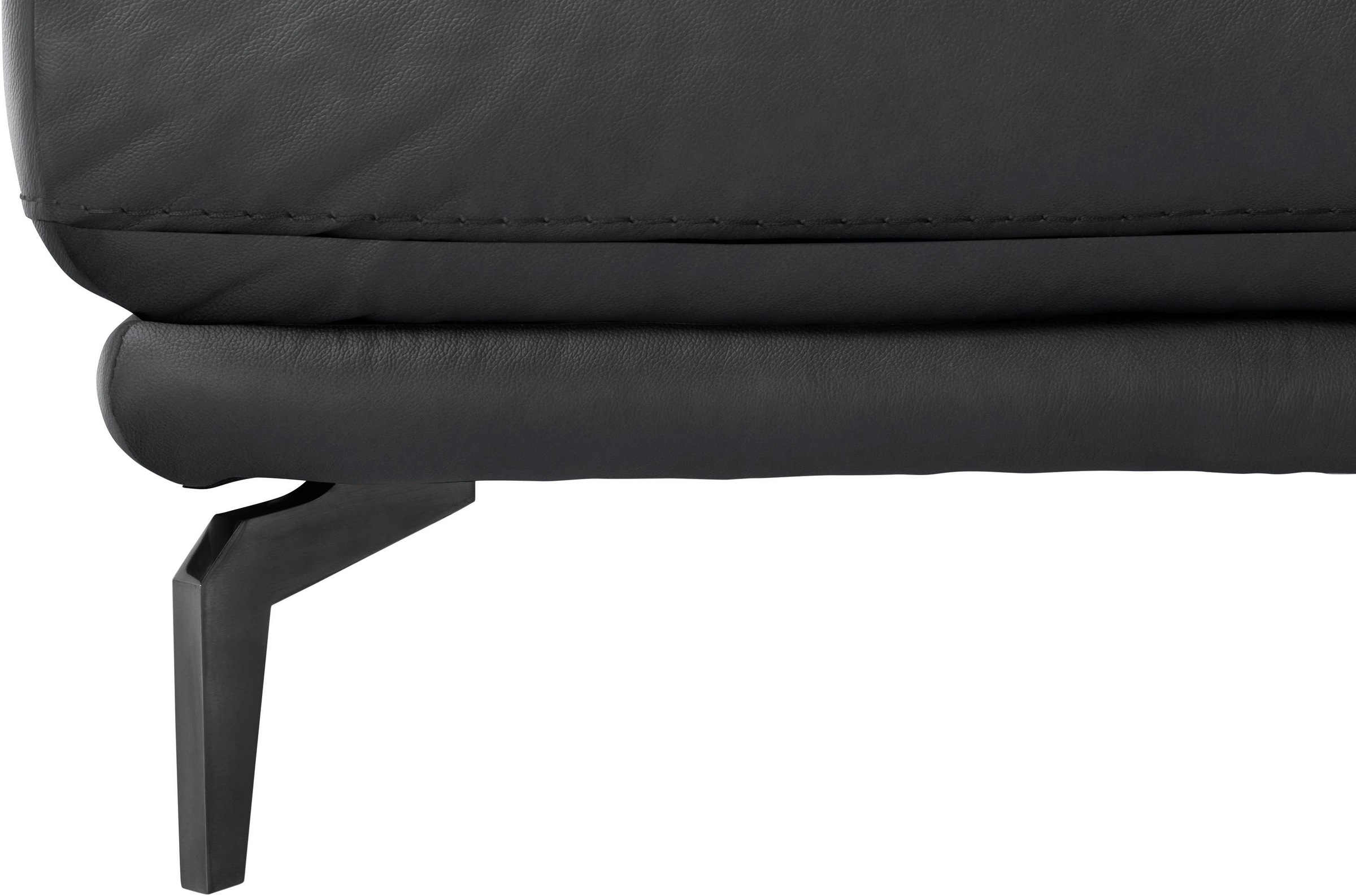 W.SCHILLIG Hocker »montanaa« mit Metallfüßen in Schwarz pulverbeschichtet, Breite 141 cm