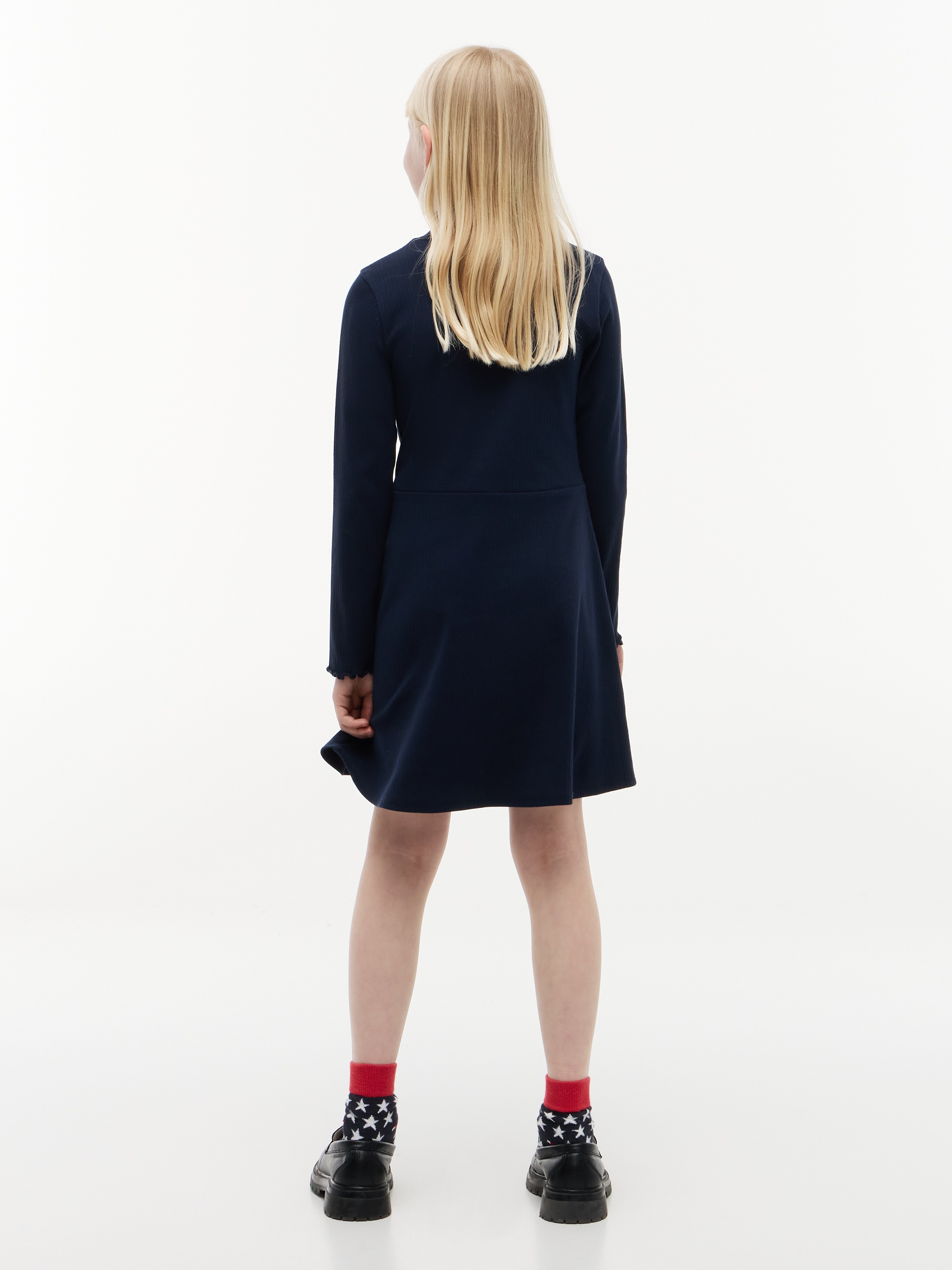 Tommy Hilfiger Skaterkleid Ohne Taschen Stehkragen, Regular Fit, Kinder bis 16 Jahre