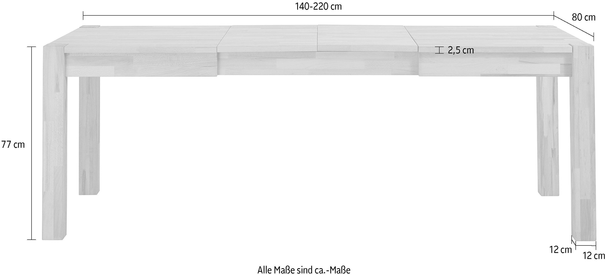 9. Bild von MCA living Esstisch »Peter«, Massivholz