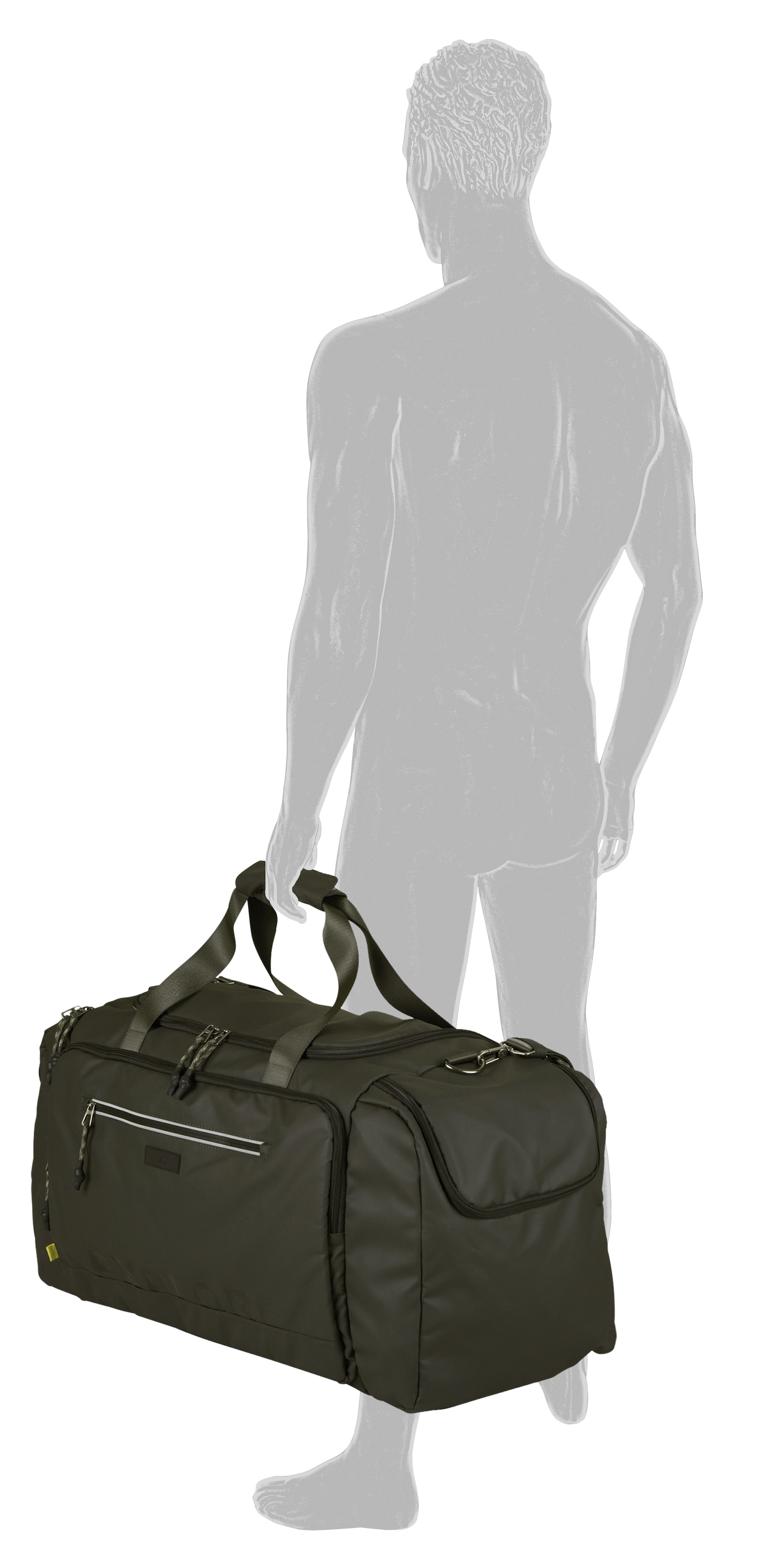 camel active Reisetasche »Explore« wasserabweisendes recyceltes Nylon und reflektierende Reißverschlüsse