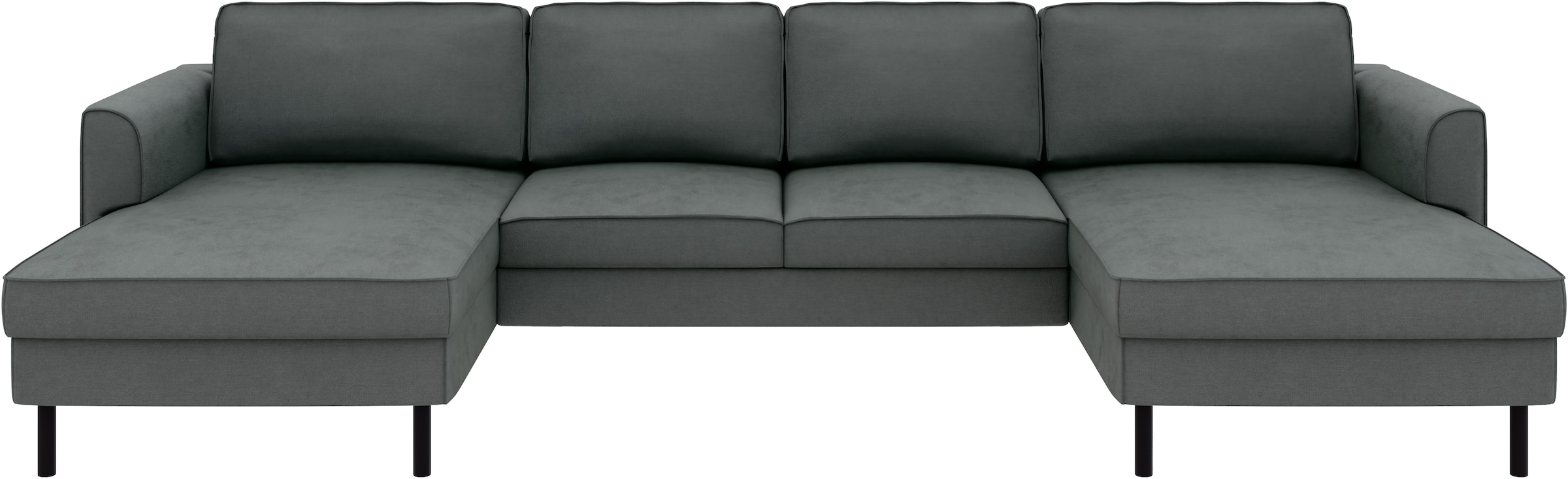 Home affaire Wohnlandschaft »Booster Couch wahlweise mit Schlaffunktion und Bettkasten-auch in Cord«, Sofa in U-Form, Breite 305 cm