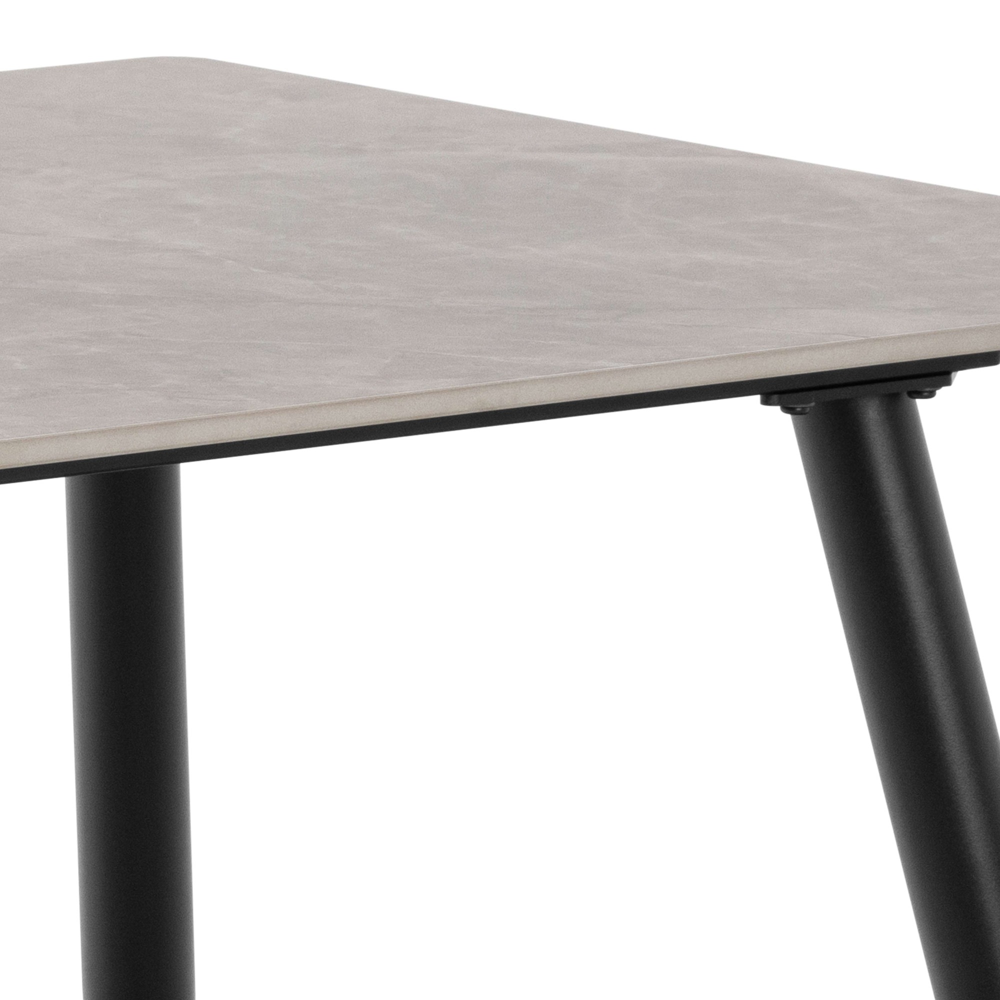 ACTONA GROUP Esszimmer-Set »Essgruppe, Speisetisch mit Stühlen«, (Komplett-Set, 5 St., 1x Tisch + 4x Stühle), Rechteckig Esstisch+4x Stühle, grau keramik, dunkelgrau,140x80x75cm