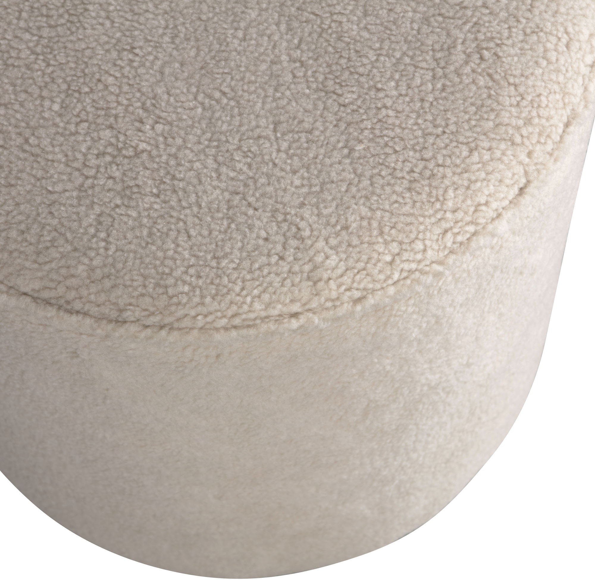 WOOOD Hocker »Sara«, weich gepolstert, runde Form, H 46 cm x Ø 46 cm