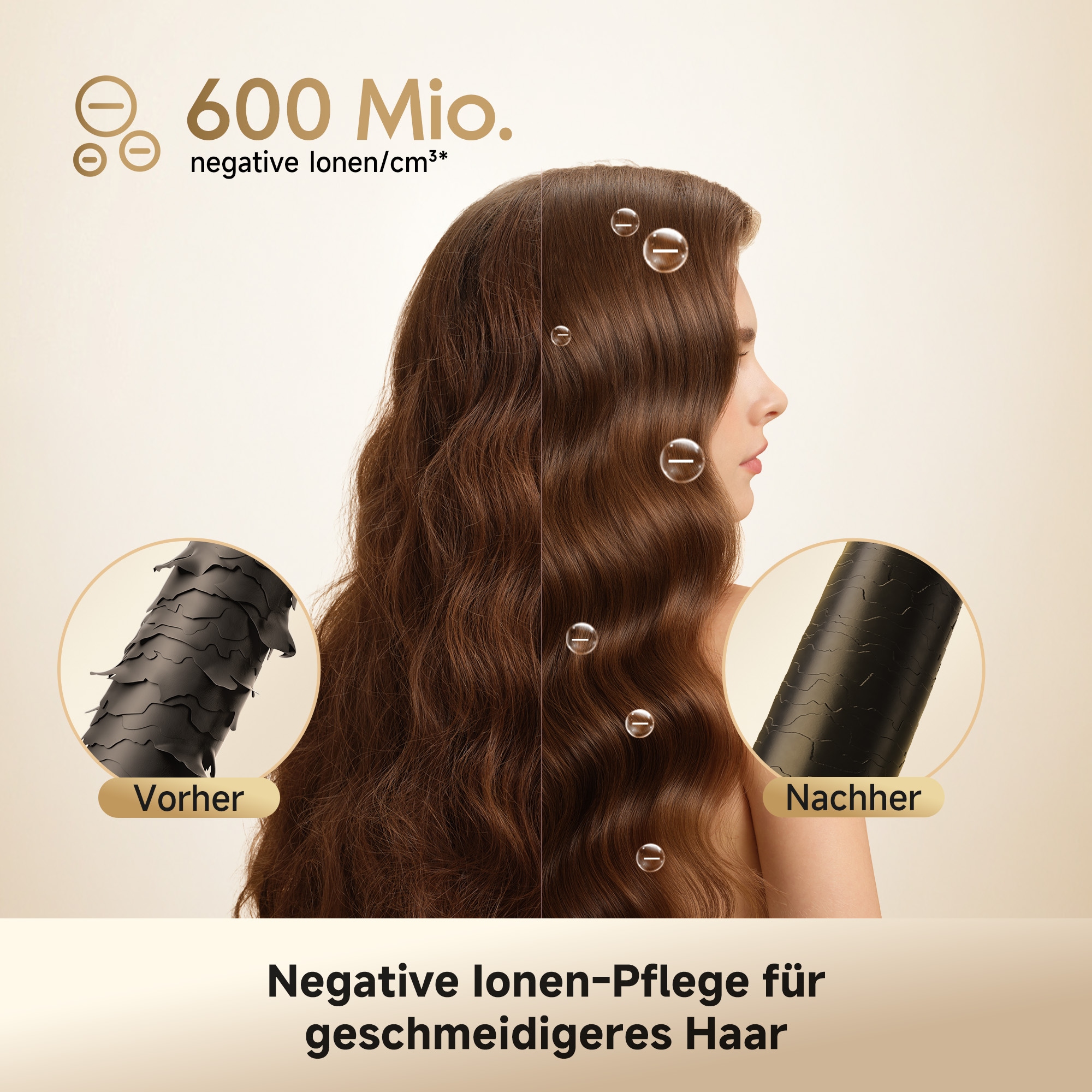 Dreame Haartrockner »Miracle Essence« 1.600 W 2 Aufsätze Essenz-Mikronebel, Rotlichtpflege, Anti-Frizz-Ionen