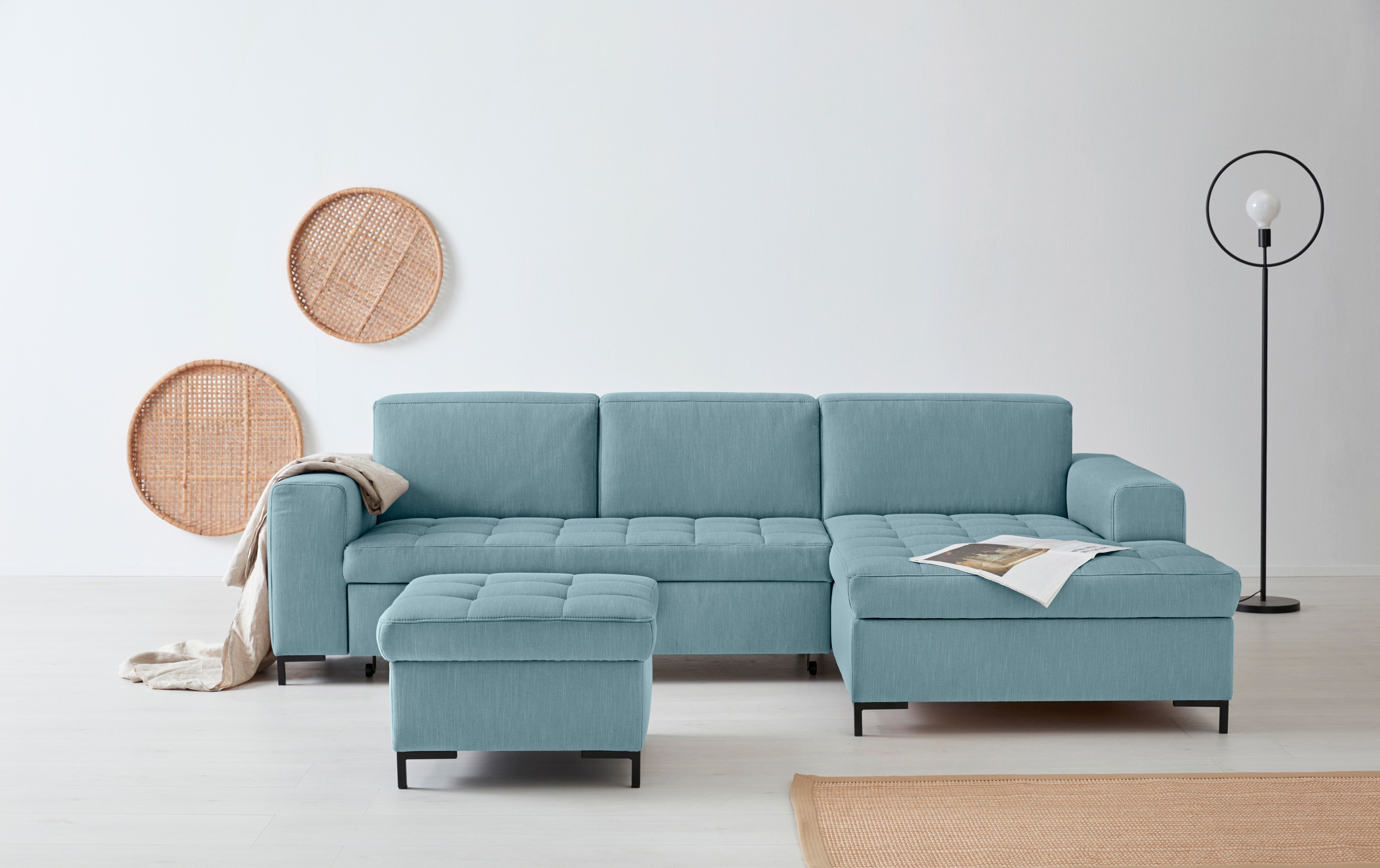 OTTO products Ecksofa »Grazzo L-Form«, hochwertige Stoffe aus recyceltem Ma günstig online kaufen