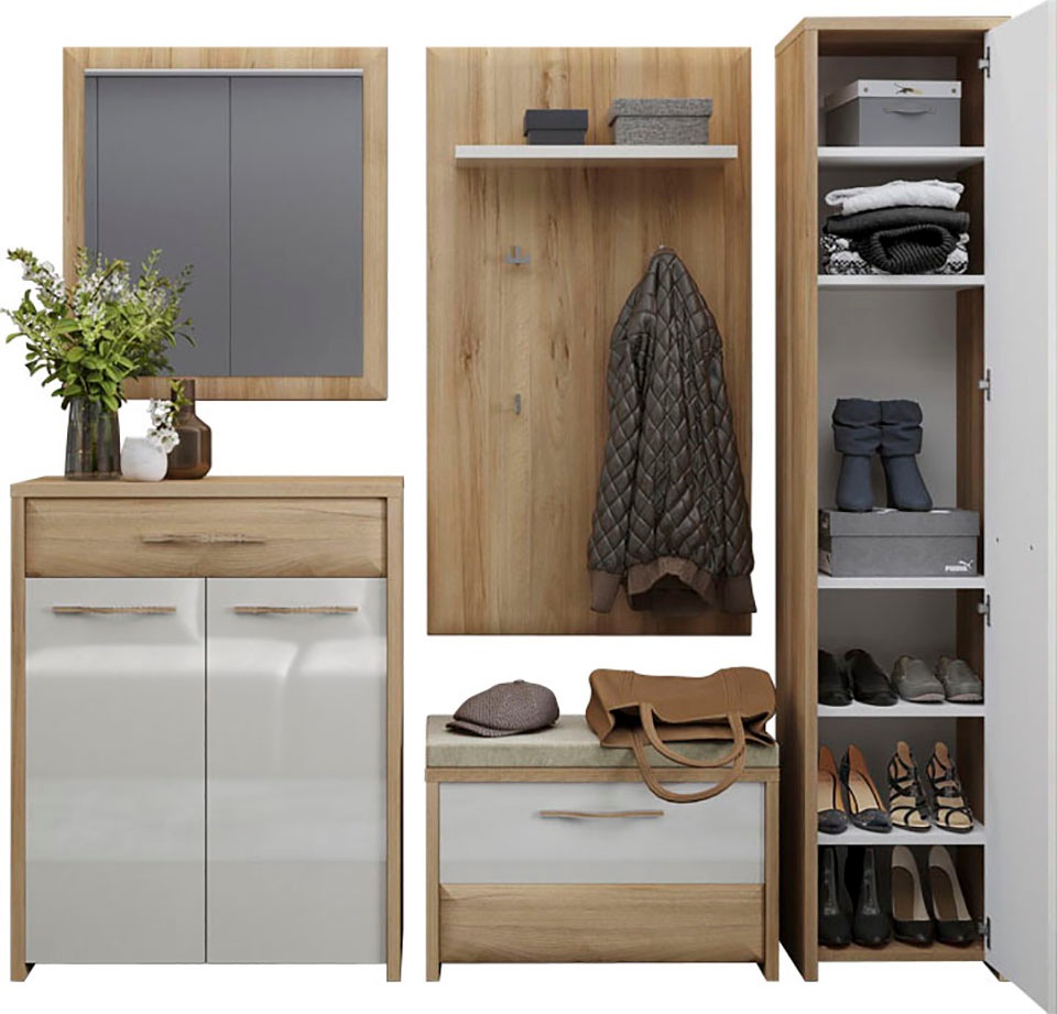 Home affaire Garderoben-Set »Gala«, (Set, 5 St., Garderobenschrank,Schuhsch günstig online kaufen