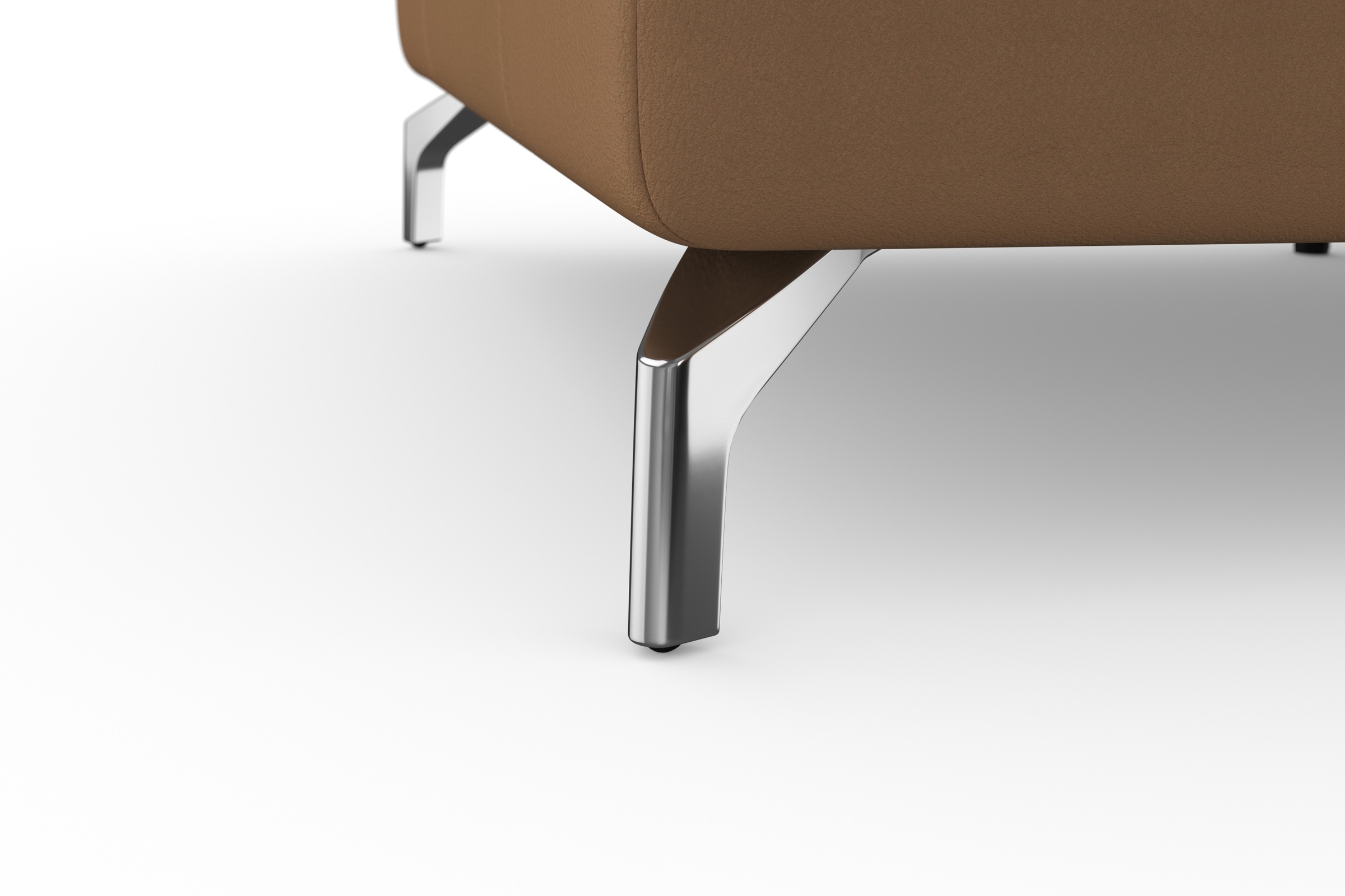 sit&more Ecksofa »Bendigo L-Form«, inklusive Sitztiefenverstellung, Bodenfreiheit 12 cm, in 2 Fußfarben