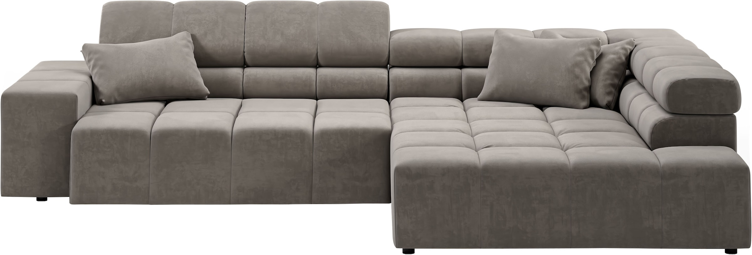 INOSIGN Ecksofa »Ancona incl. Kopfteilverstellung, Breite 319cm, L-Form«, wahlweise motorische Sitztiefenverstellung, auch in Cord + Easy Care