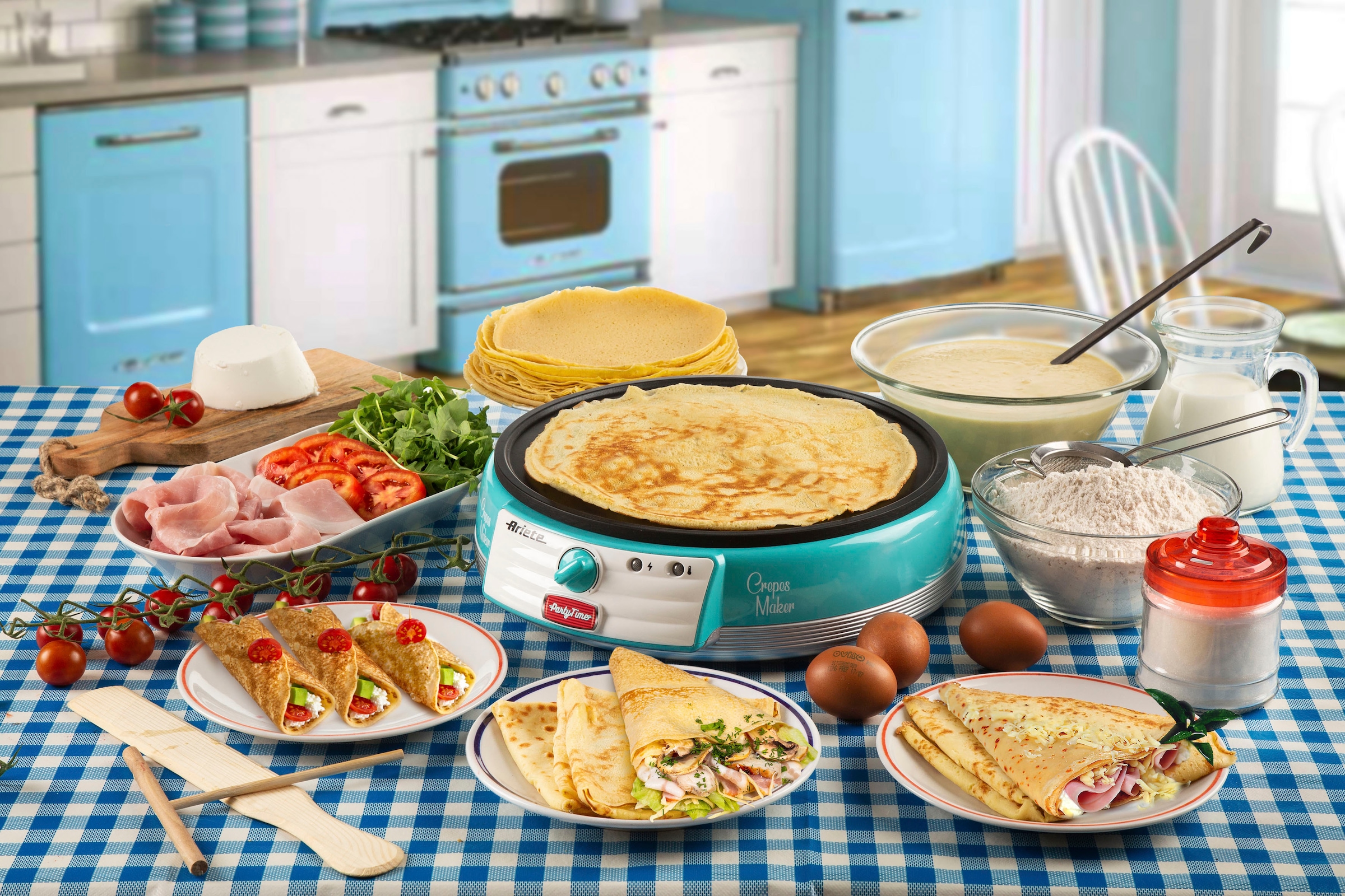 Ariete Crêpesmaker »Party Time blau 202B«, 1000 W