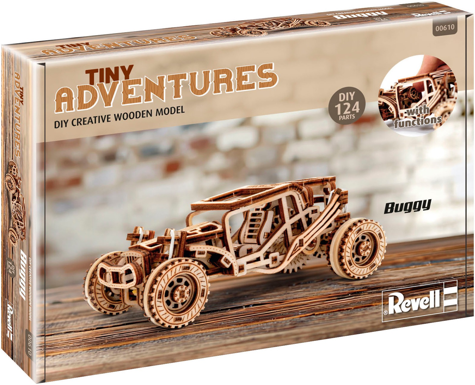 Revell® Modellbausatz »Revell Tiny Adventures, Buggy, Auto-Bausatz aus Holz,«, 1:32, Made in Europe, FSC® - schützt Wald
