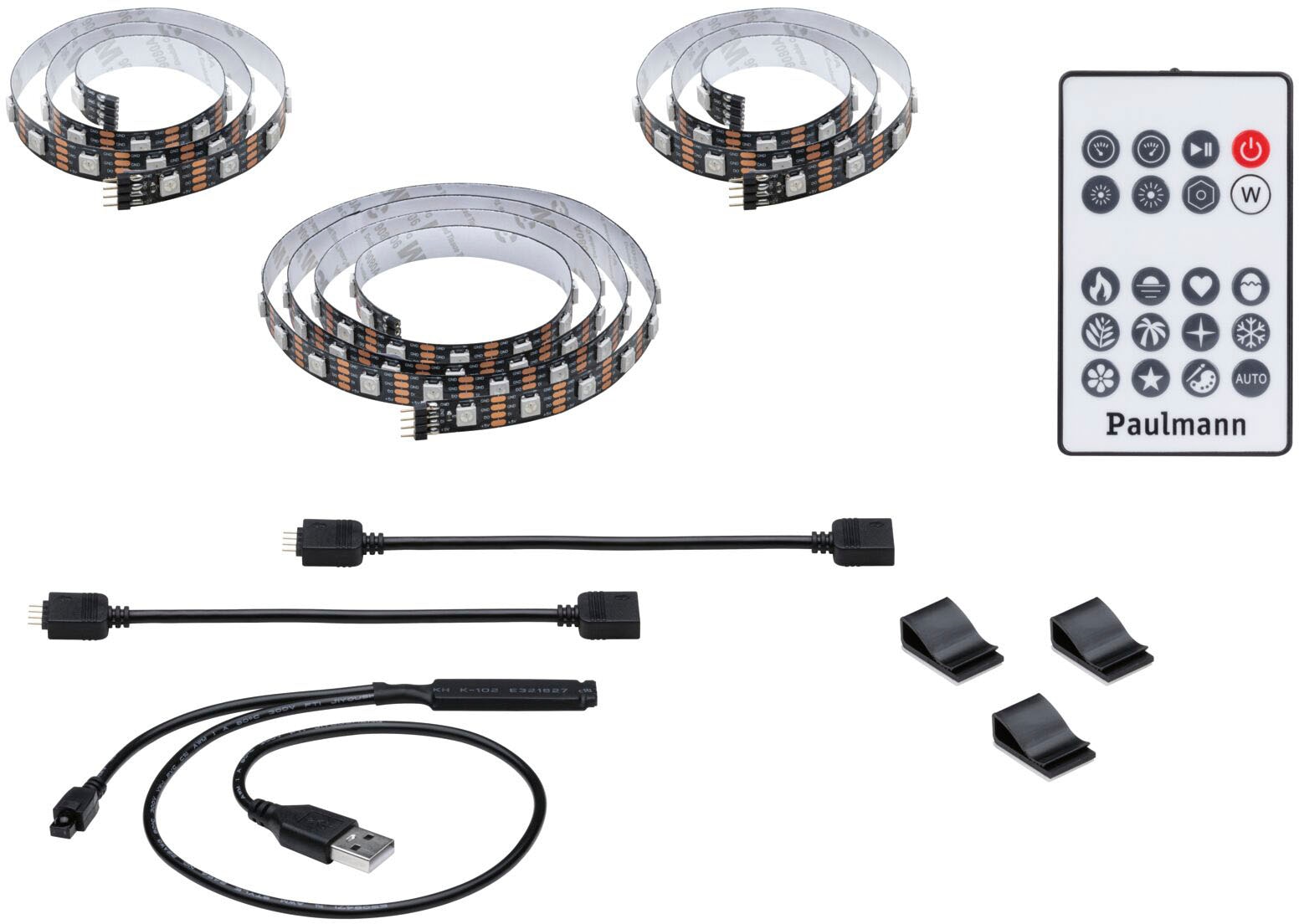 Paulmann LED-Streifen »USB LED Strip TV-Beleuchtung 55 Zoll 2m Dynamic Rainbow RGB 3,5W«, 1 St.-flammig