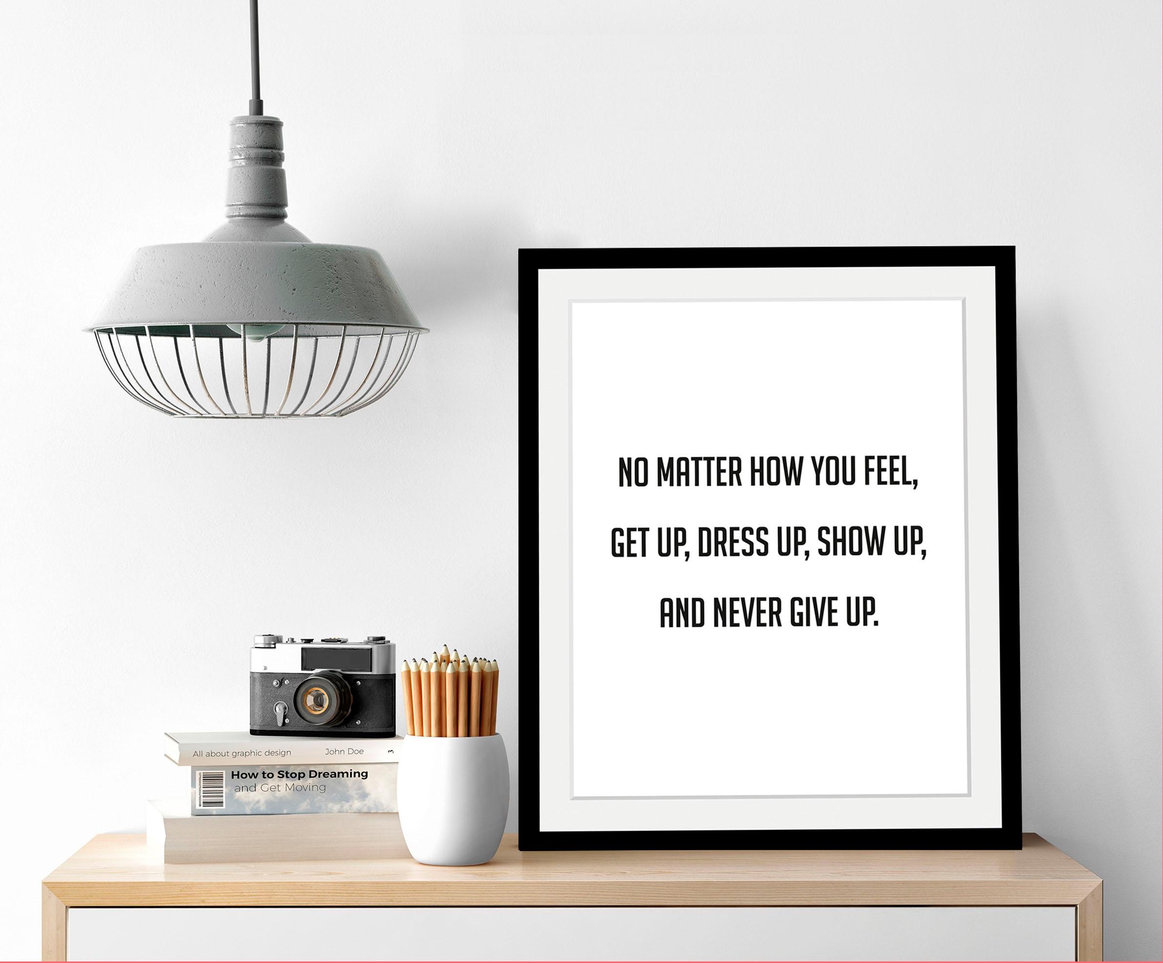 queence Bild »Motivation«, Schwarz-Weiß-Schriftzug-Motivationsbilder-Liebes günstig online kaufen