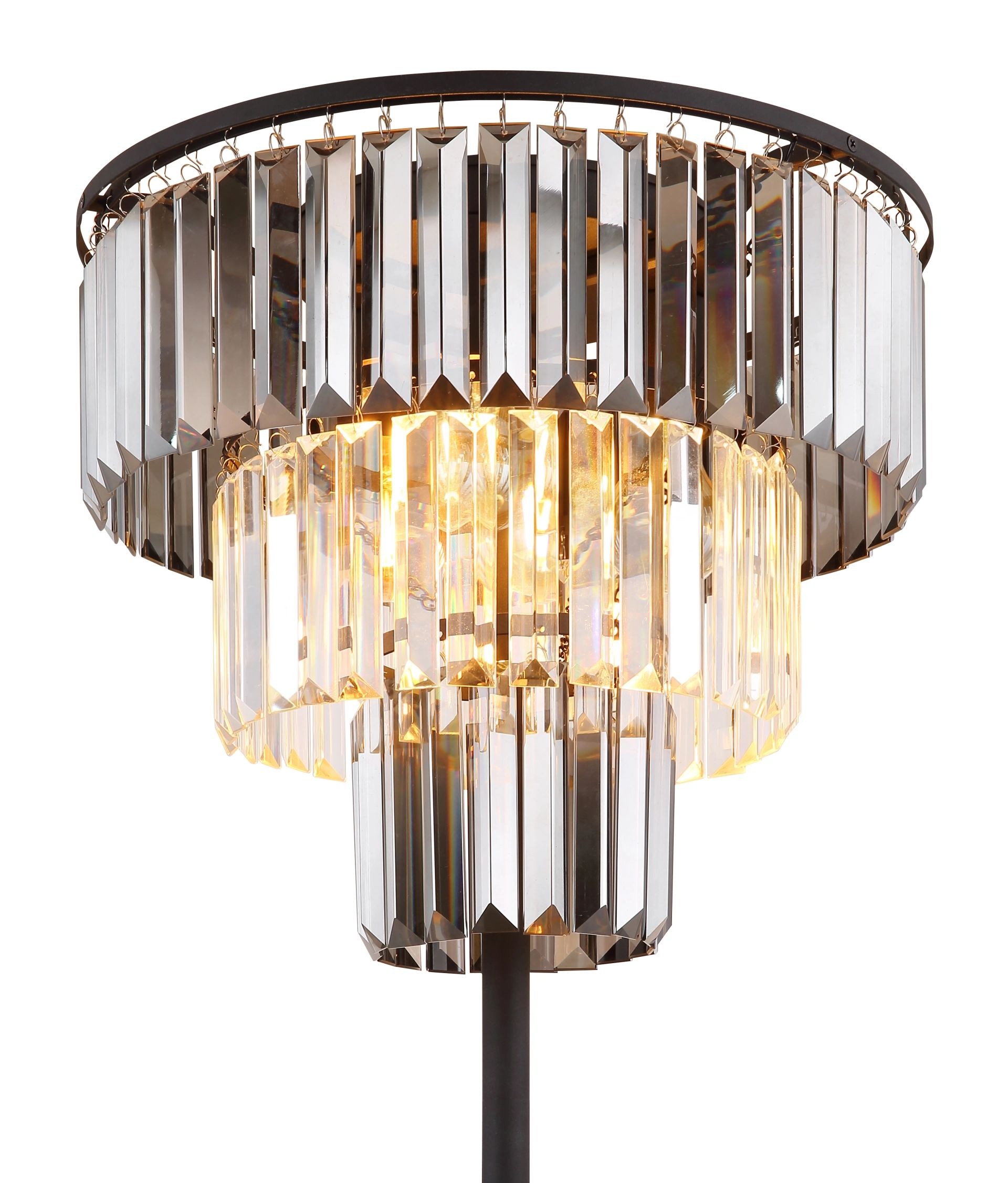 GLOBO LIGHTING Stehlampe »NAXIS« E27 1 Stk. Kristalllampe, Glaskristalle, Design Leuchte, Stehleuchte