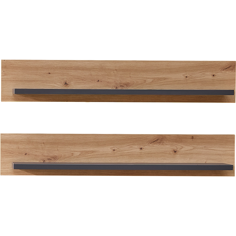 INNOSTYLE Wandboard »Memphis 2er Set Wandboard, 100x15x23cm (B/H/T)« LED-Beleuchtung graphit/Artisan Eiche