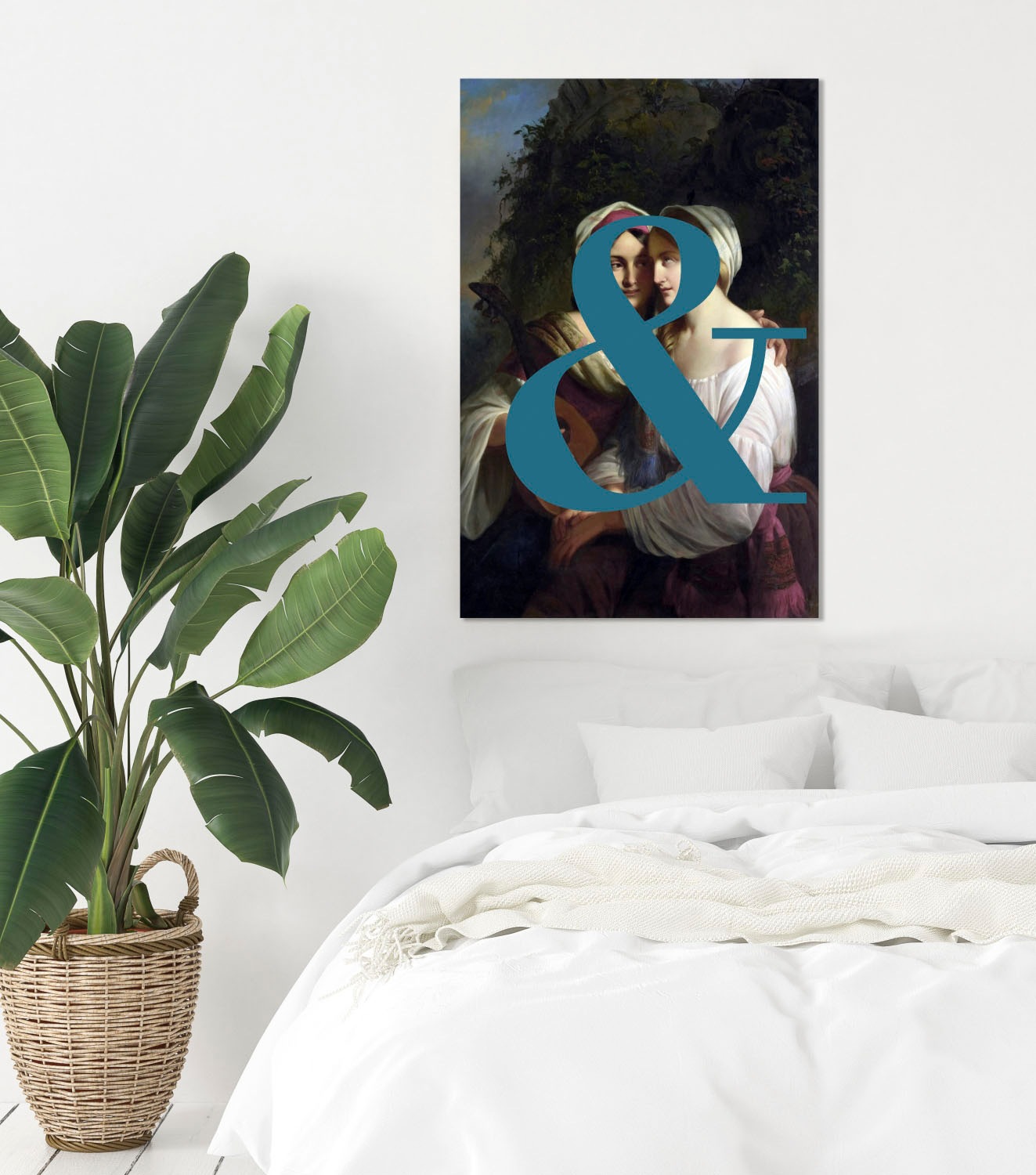 queence Acrylglasbild »Liebespaar mit Farbklecks« Bilder von Liebespaaren günstig online kaufen