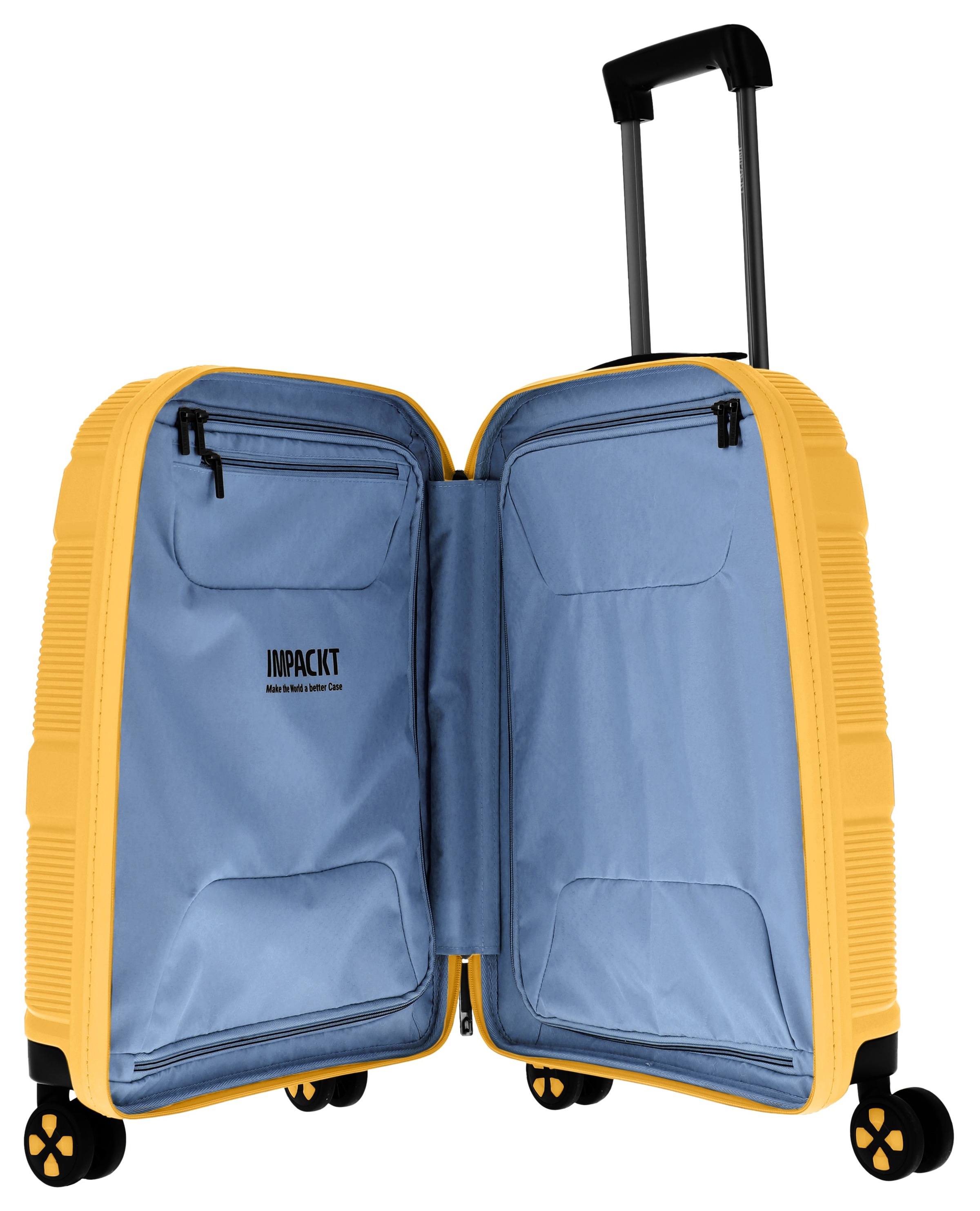 IMPACKT Hartschalen-Trolley »IP1, verschiedene Größen und Farben«, 4 Rollen, Hartschalen-Koffer vegan Koffer Reisegepäck USB-Port TSA Zahlenschloss