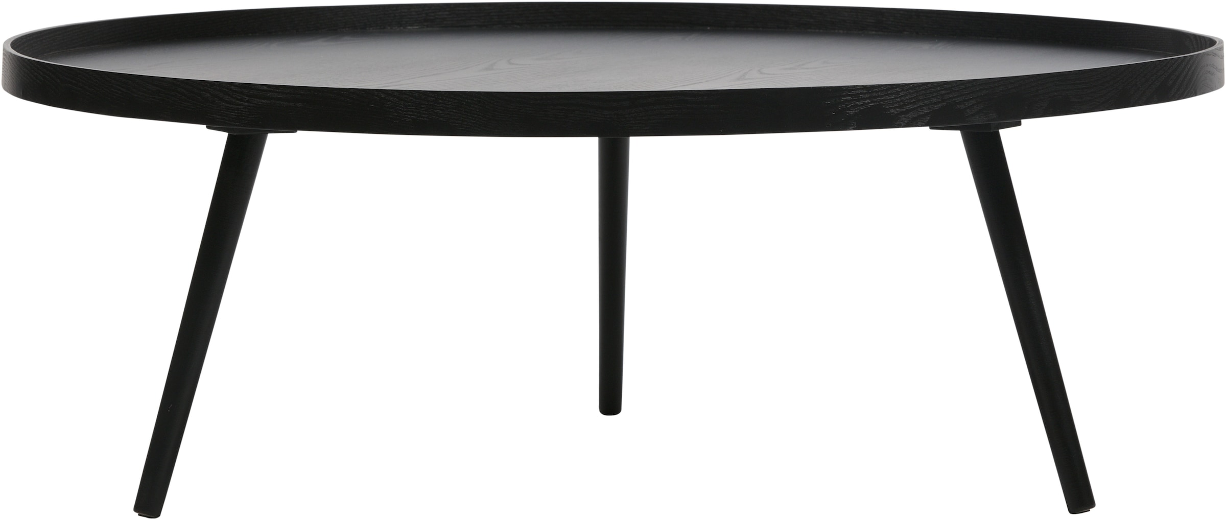 WOOOD Beistelltisch »Mesa mit MDF-Tischblatt und Kiefernholzbeinen Ø 100 x H 36 cm« Runde Form mit Randerhöhung, konische Kiefernholzbeine, Tragkraft 15kg