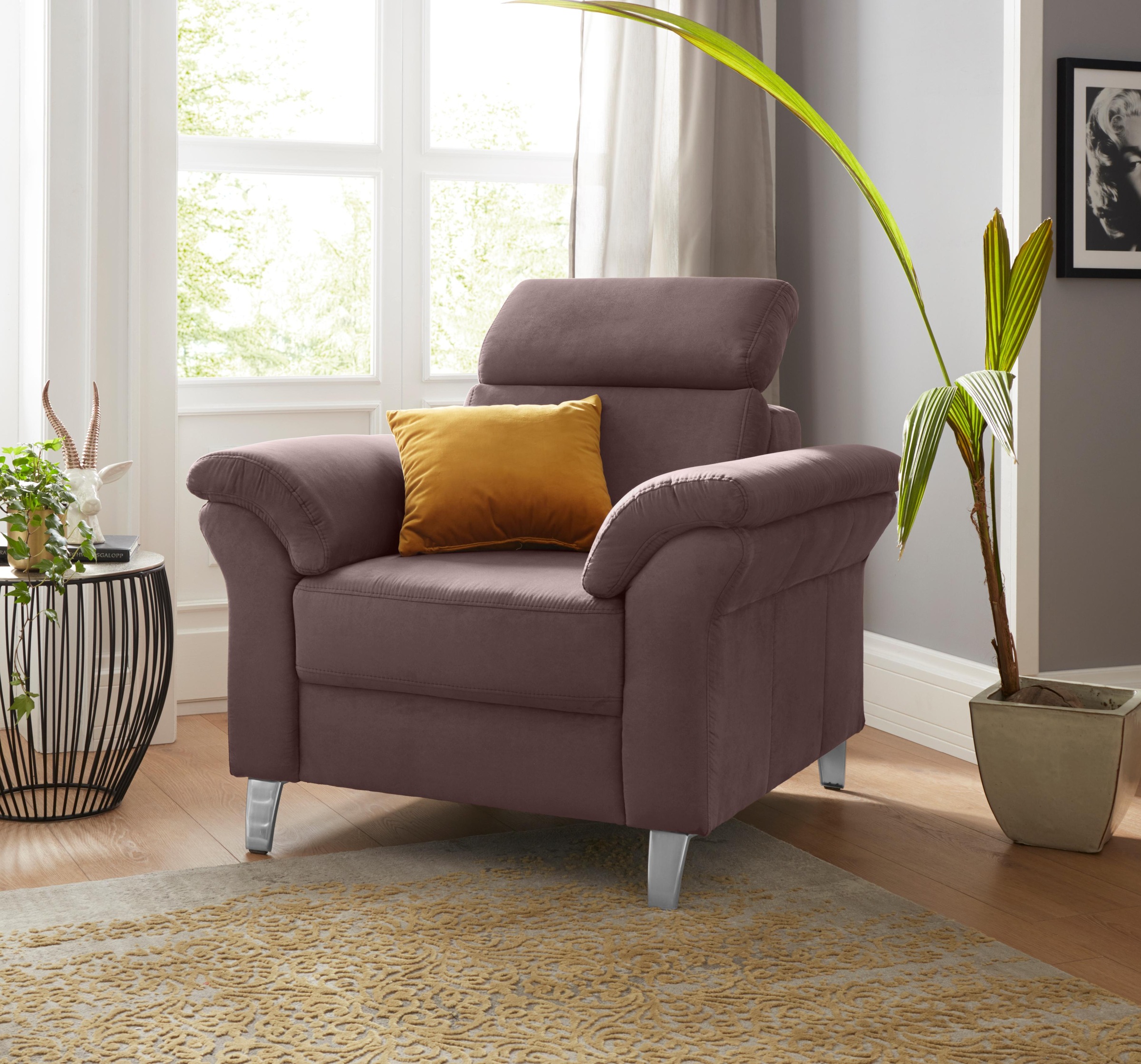 sit&more Sessel »Arngast«, inklusive Federkern und Kopfteilverstellung