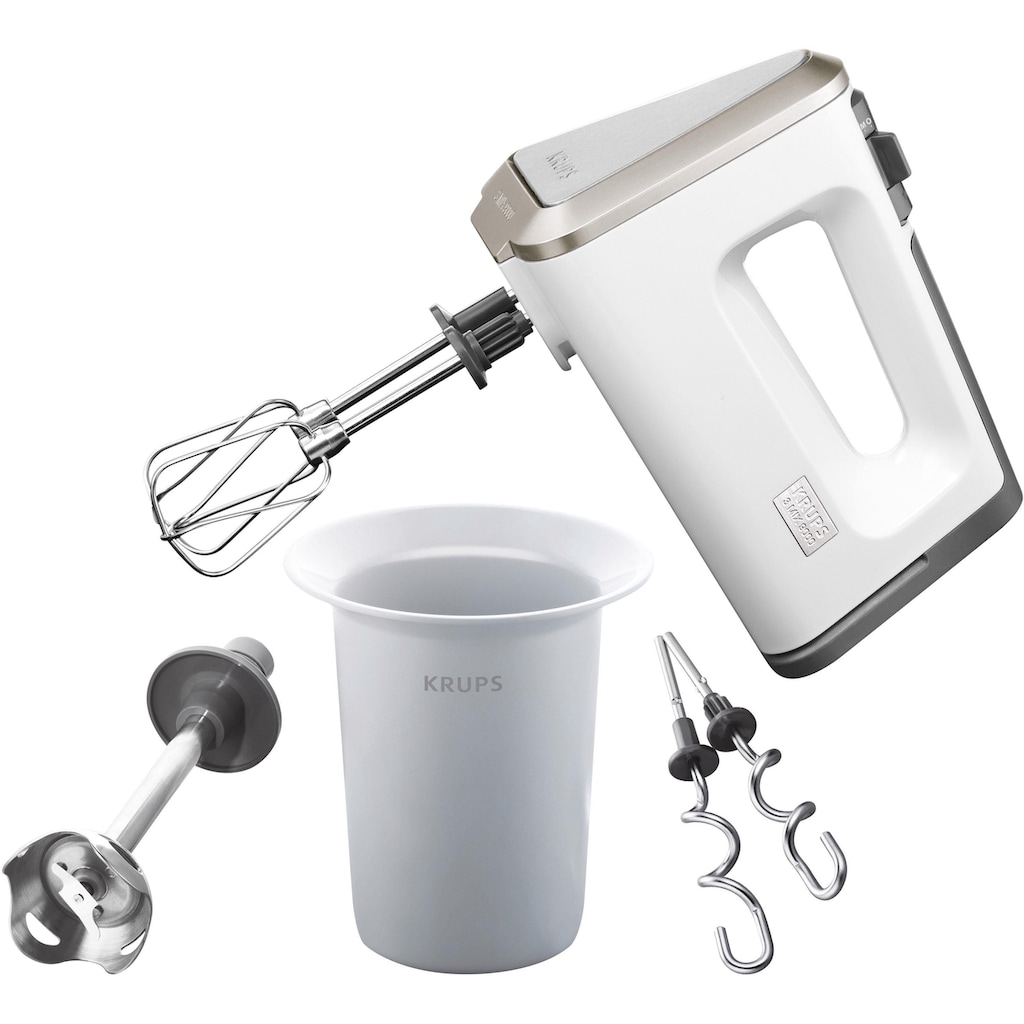 Krups Handmixer »3 Mix 9000 Deluxe Pürierstab GN9031«, 500 W, Schneebesen & Knethaken aus Edelstahl, Stabmixer und Messbecher inkl.