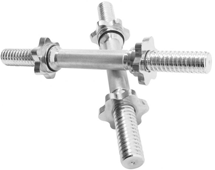 GORILLA SPORTS Kurzhantelstange »Chrom 30 mm Kurzhantel Stange mit Sternverschluss«, Chrom, 42 cm, (Set)